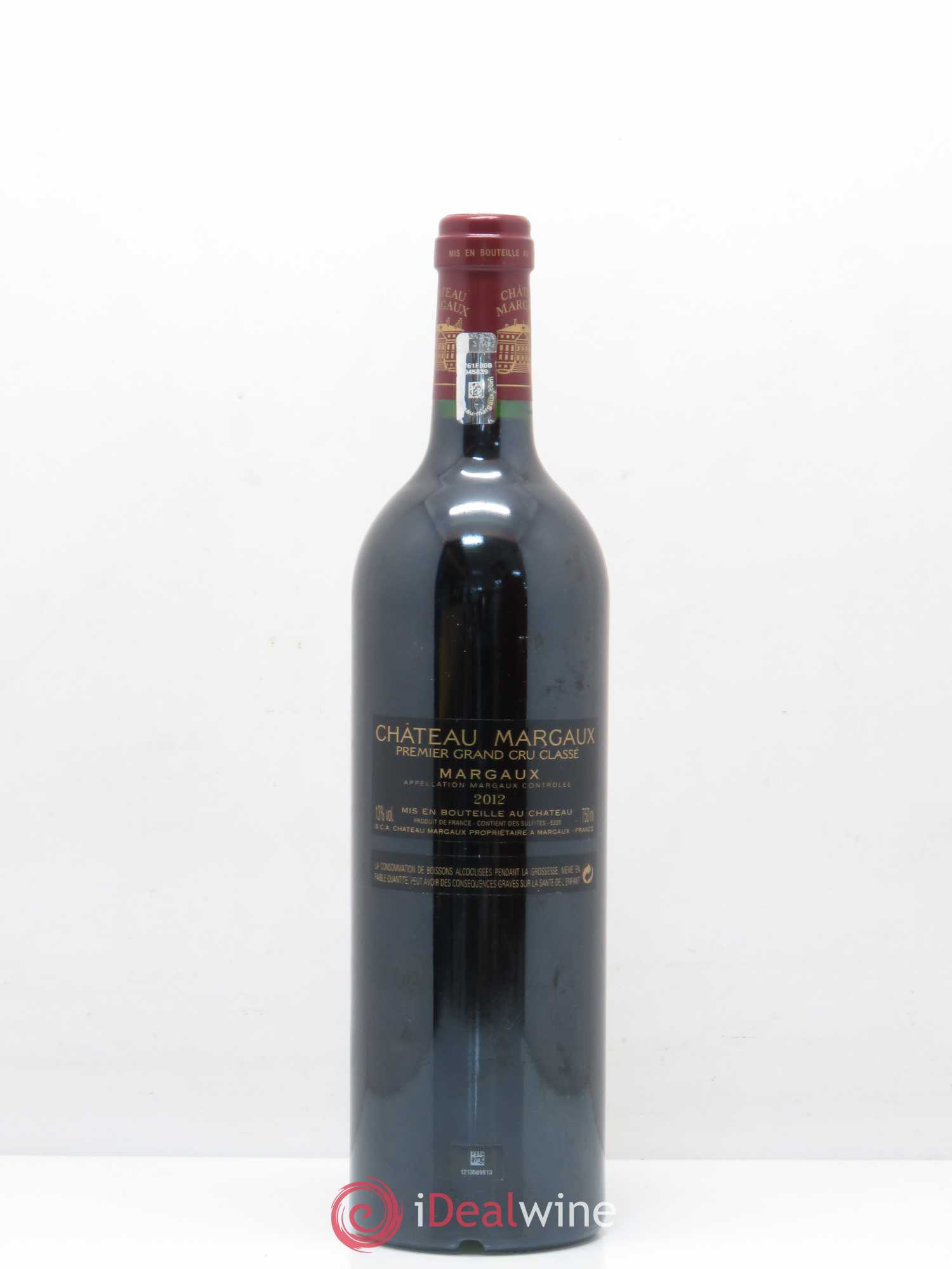 Château Margaux 1er Grand Cru Classé 2012 - Lot de 1 bouteille - 1
