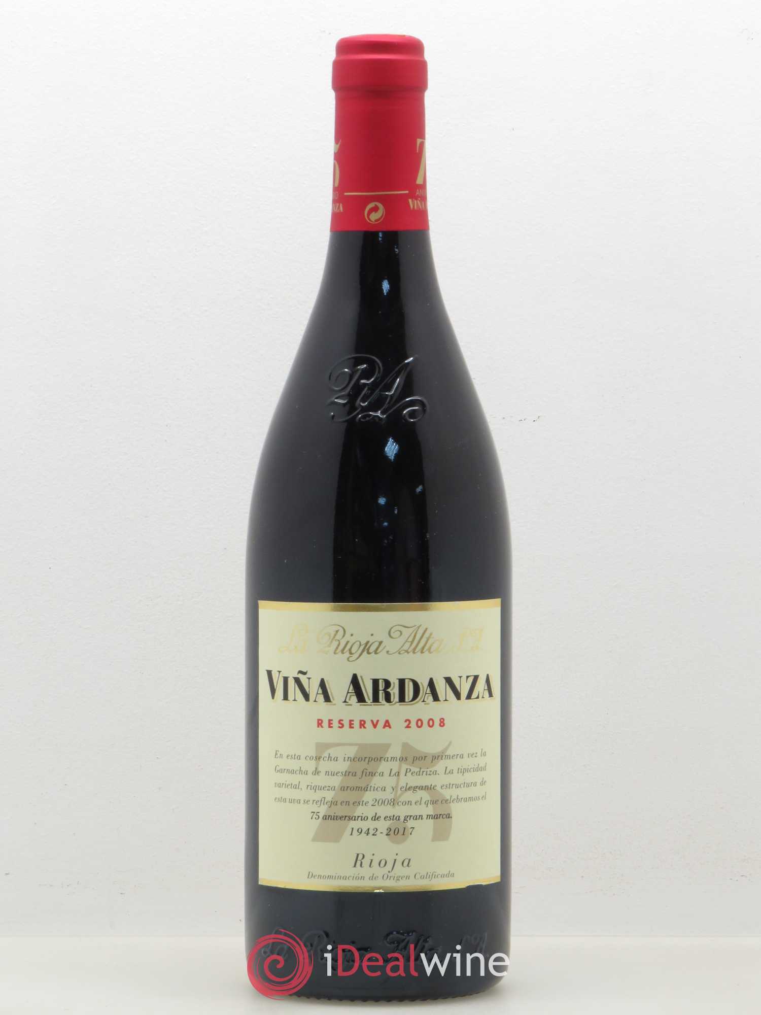 Rioja DOCA Vina Ardanza Reserva 2008 - Lot de 1 bouteille - 0