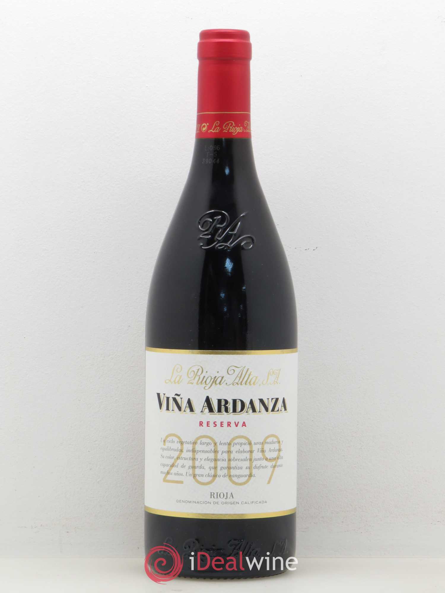 Rioja DOCA Vina Ardanza Reserva 2009 - Lot de 1 bouteille - 0
