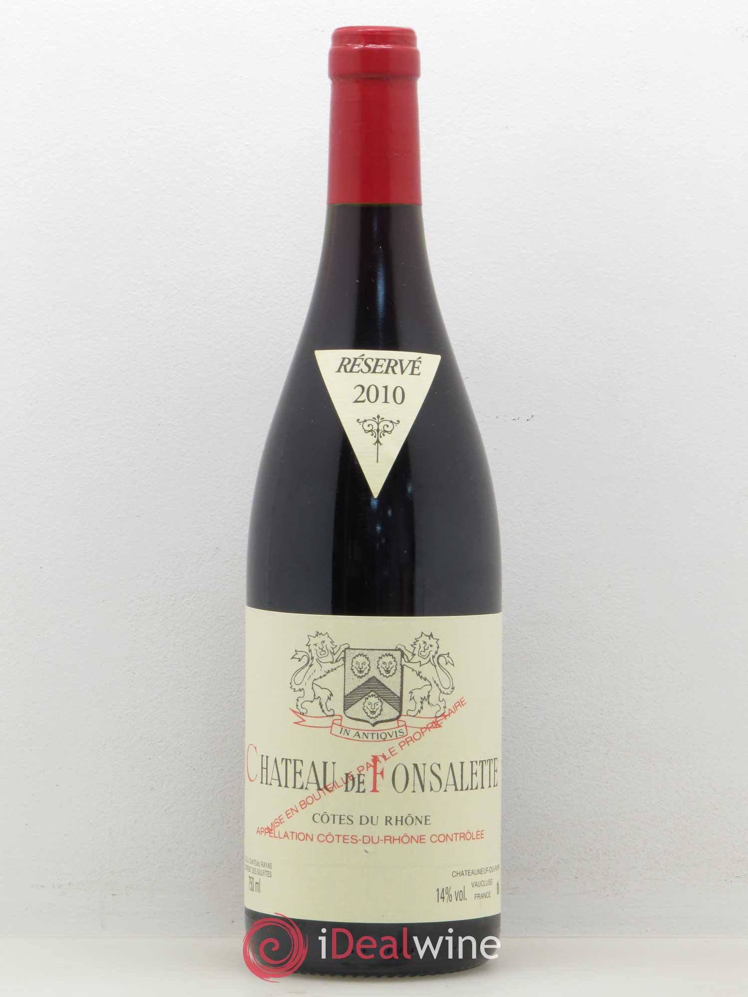 Côtes-du-Rhône Château de Fonsalette Emmanuel Reynaud (sans prix de réserve) 2010 - Lot de 1 bouteille - 0