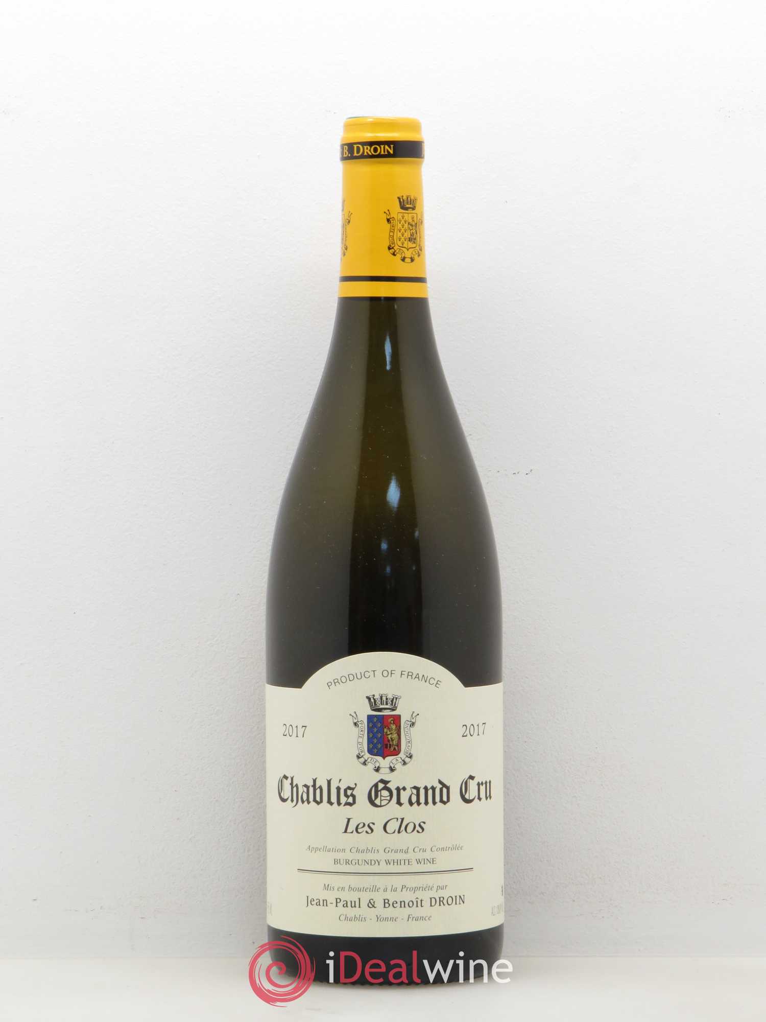 Chablis Grand Cru Les Clos Jean-Paul & Benoît Droin (Domaine) 2017 - Lot de 1 bouteille - 0