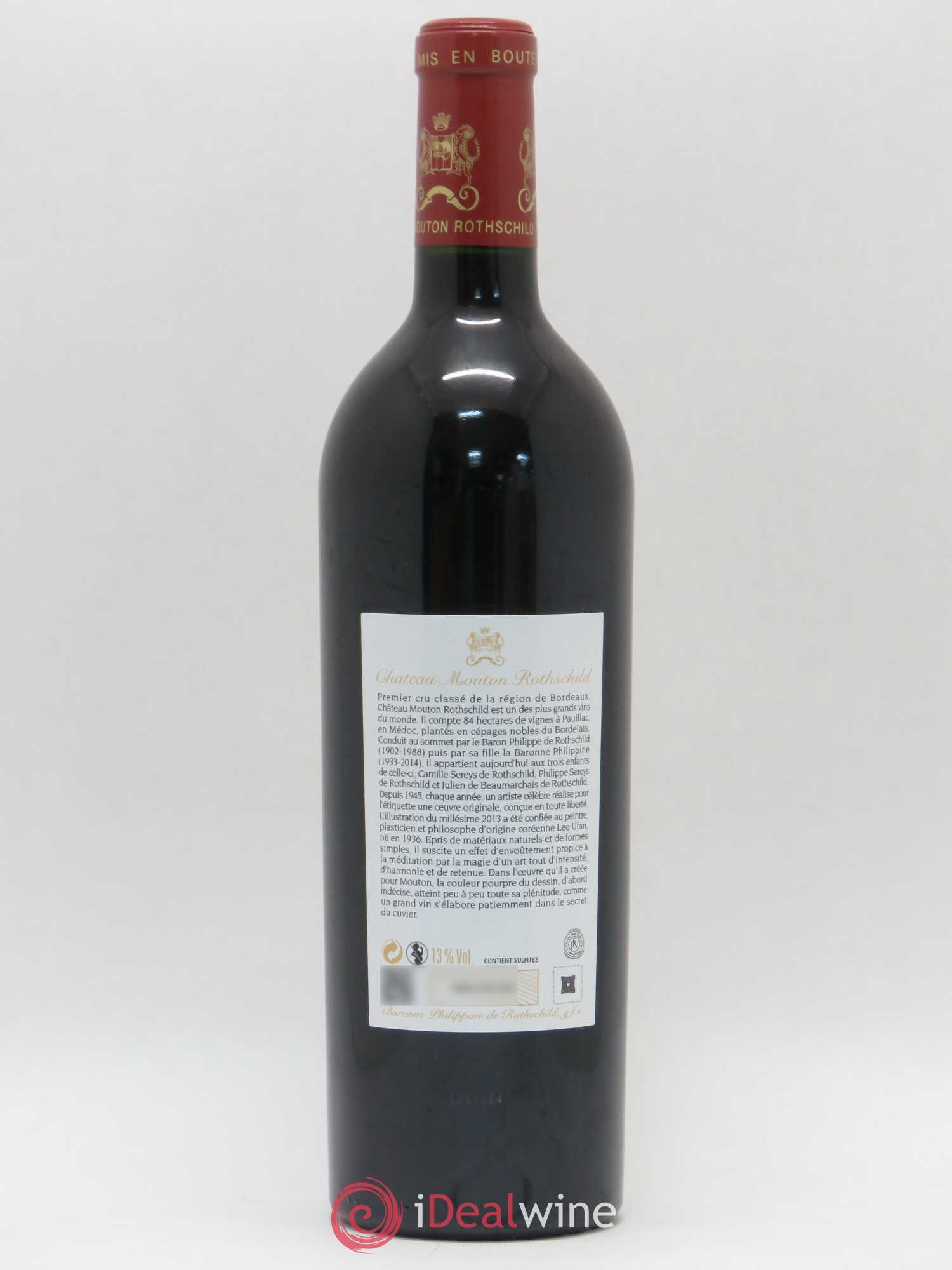 Château Mouton Rothschild 1er Grand Cru Classé 2013 - Lot de 1 bouteille - 1