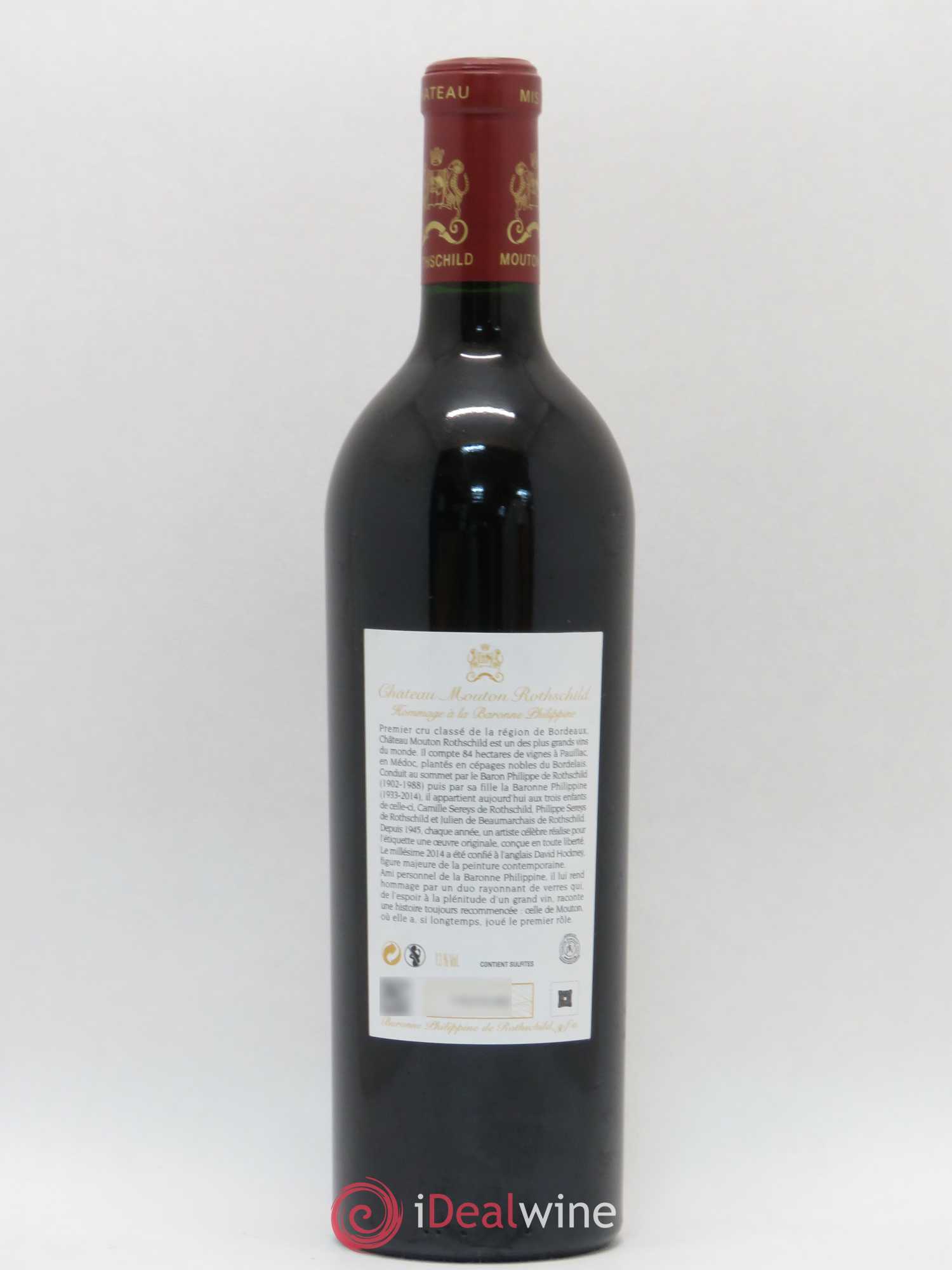 Château Mouton Rothschild 1er Grand Cru Classé 2014 - Lot de 1 bouteille - 1
