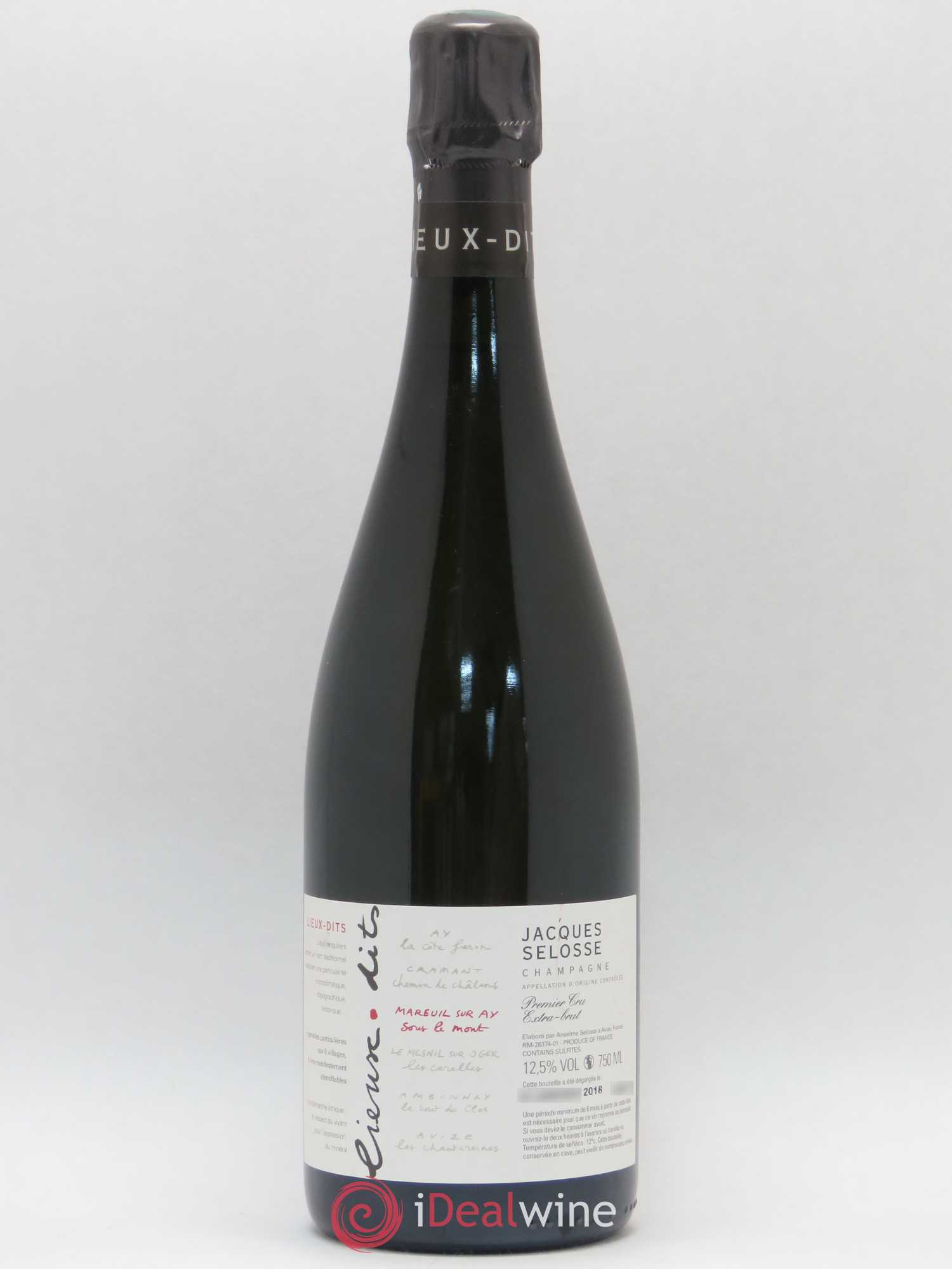 Mareuil sur Ay Sous le Mont Extra-Brut Jacques Selosse - Lot de 1 bouteille - 0