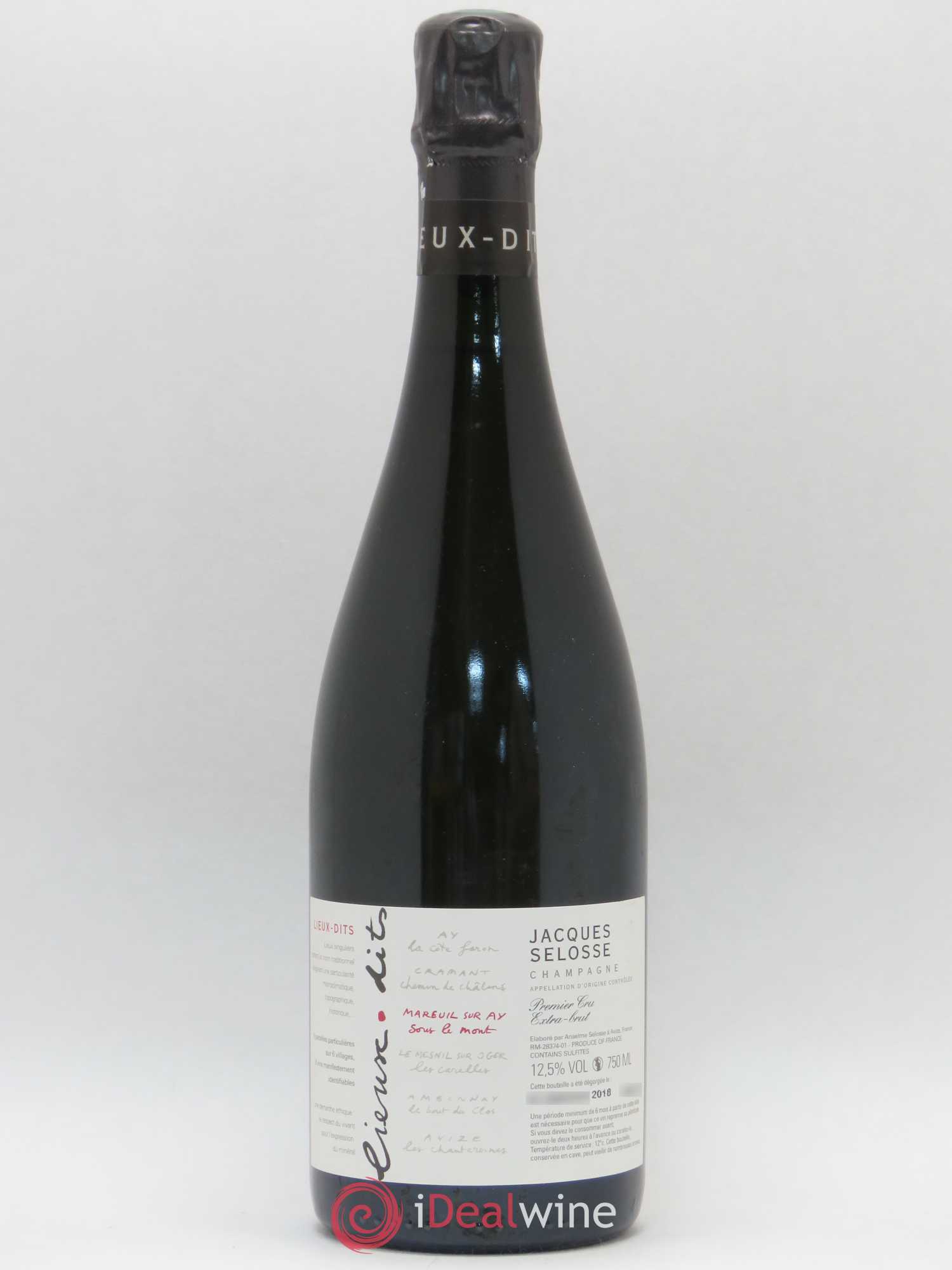 Mareuil sur Ay Sous le Mont Extra-Brut Jacques Selosse - Lot de 1 bouteille - 0