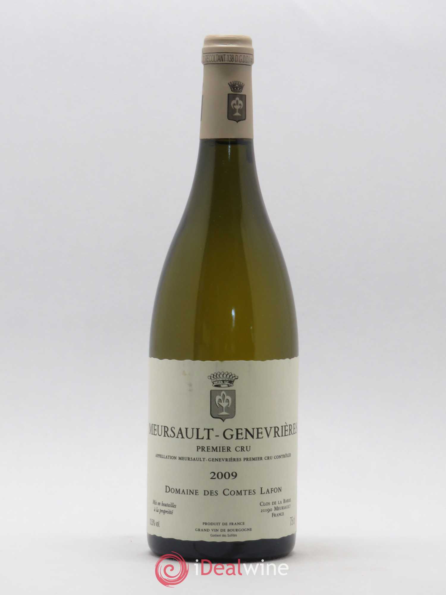 Meursault 1er Cru Genevrières Comtes Lafon (Domaine des) 2009 - Lot de 1 bouteille - 0
