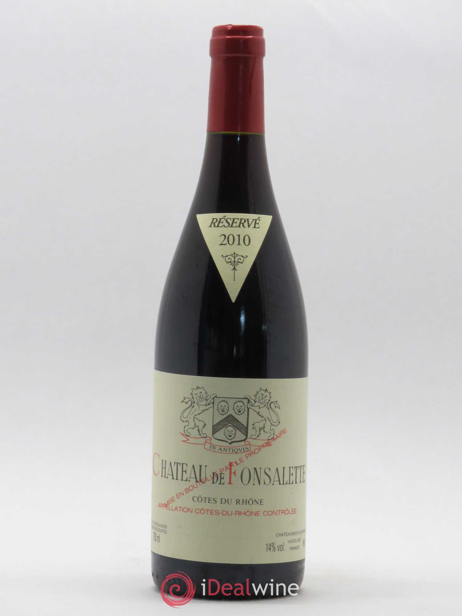 Côtes-du-Rhône Château de Fonsalette Emmanuel Reynaud (sans prix de réserve) 2010 - Lot de 1 bouteille - 0