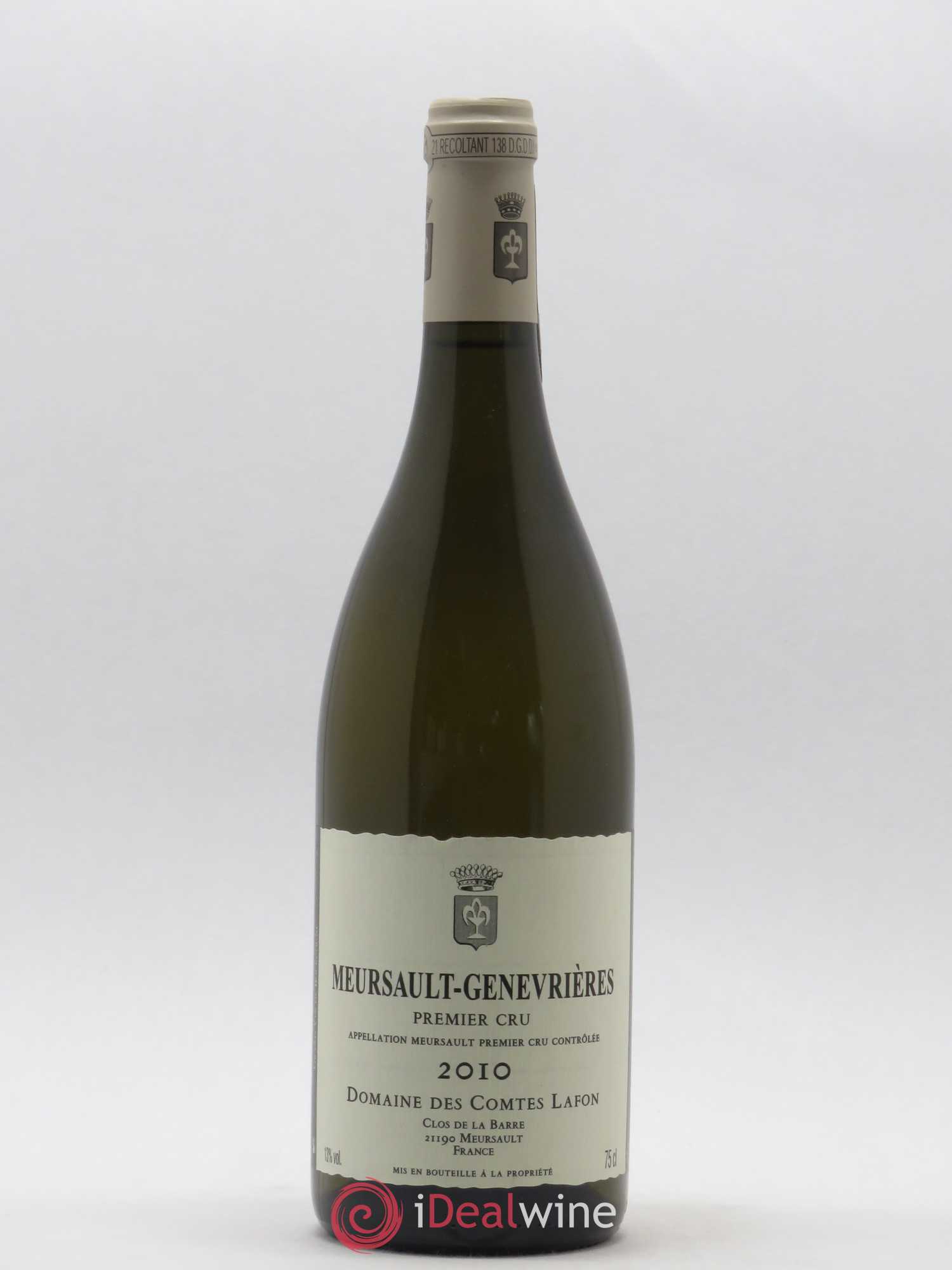 Meursault 1er Cru Genevrières Comtes Lafon (Domaine des) 2010 - Lot de 1 bouteille - 0