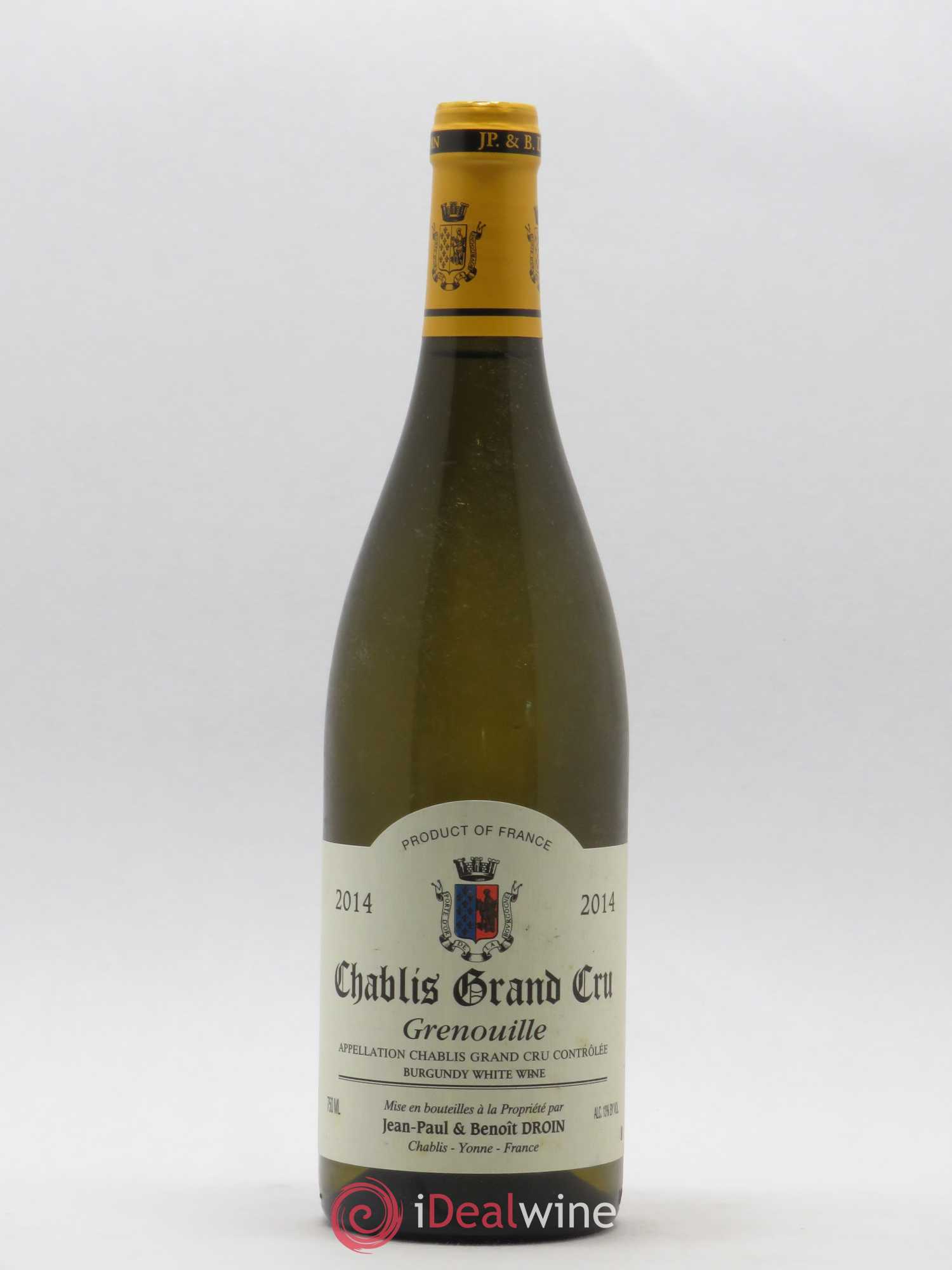 Chablis Grand Cru Grenouilles Jean-Paul & Benoît Droin (Domaine) 2014 - Lot de 1 bouteille - 0