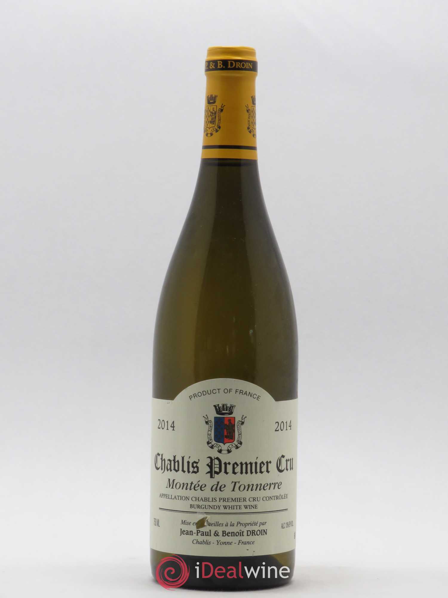 Chablis 1er Cru Montée de Tonnerre Jean-Paul & Benoît Droin (Domaine) 2014 - Posten von 1 Flasche - 0