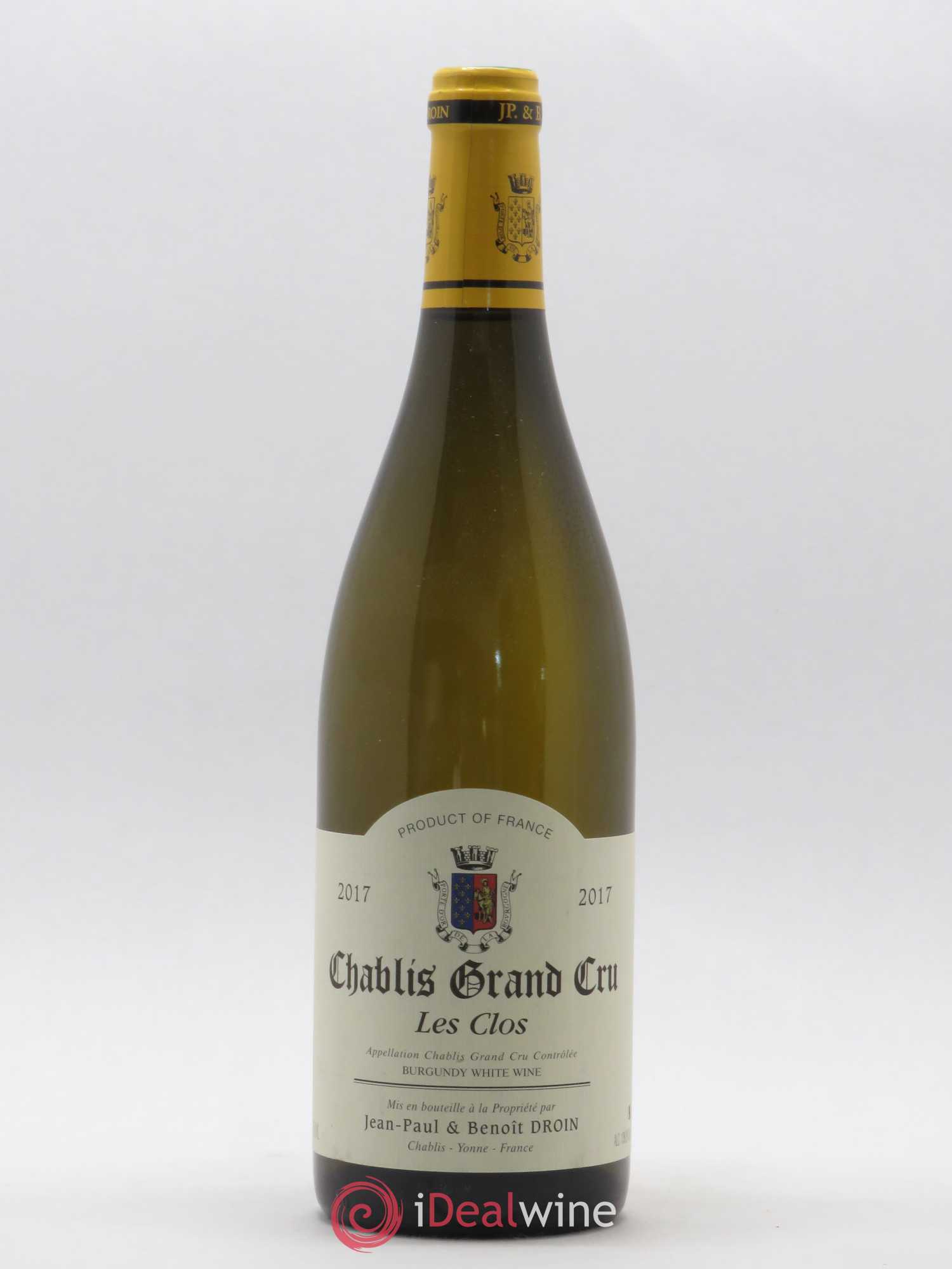 Chablis Grand Cru Les Clos Jean-Paul & Benoît Droin (Domaine) 2017 - Lot de 1 bouteille - 0