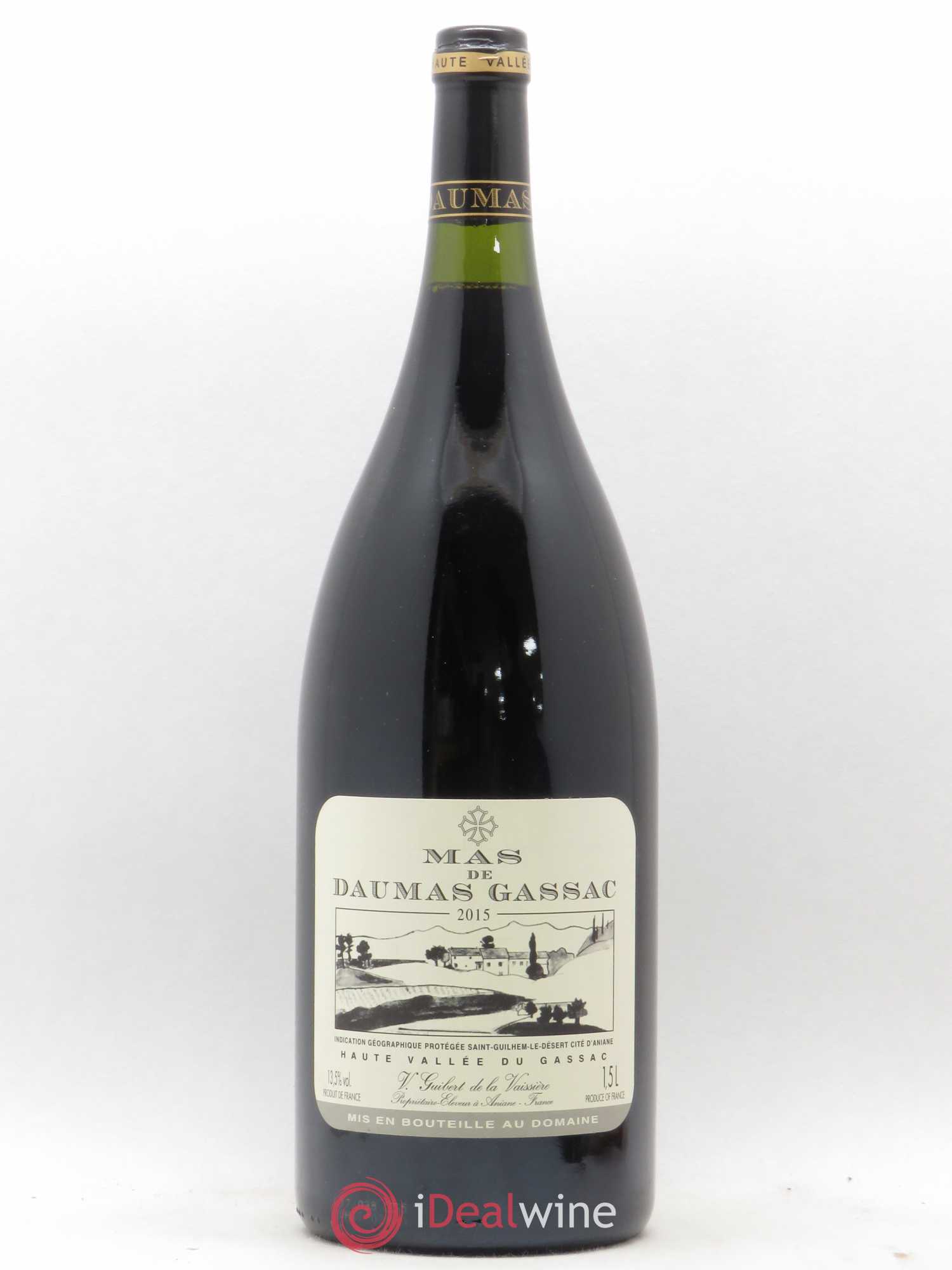 Saint-Guilhem-le-Désert - Cité d'Aniane Mas Daumas Gassac Famille Guibert de La Vaissière 2015 - Lot de 1 magnum - 0