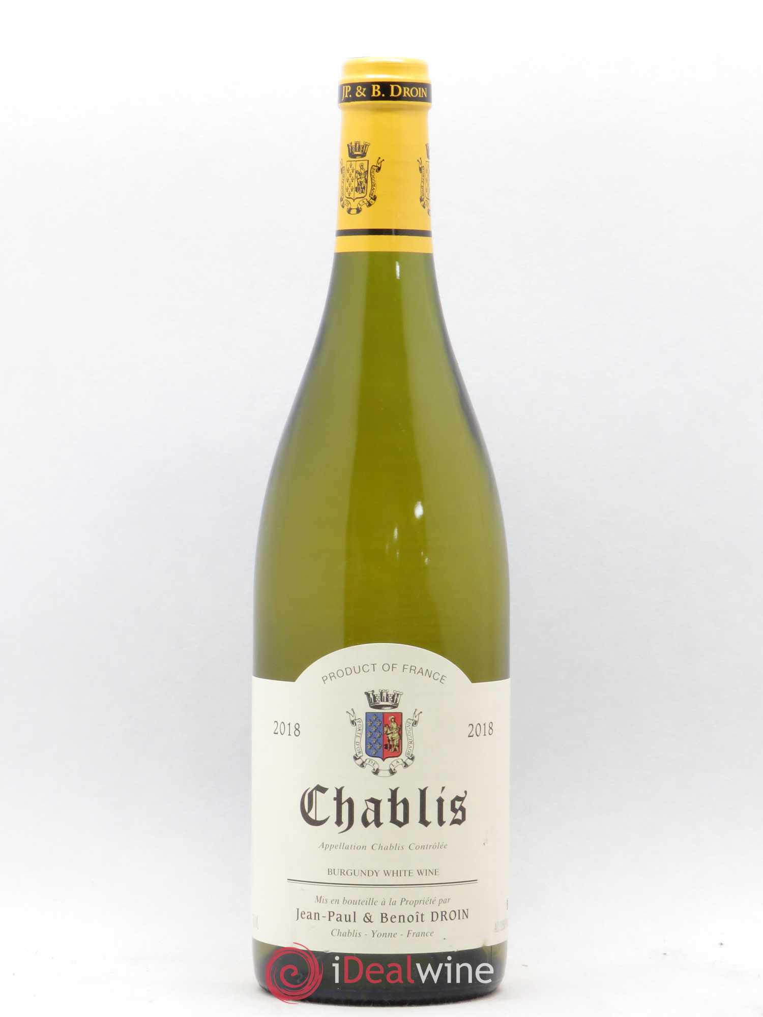 Chablis Jean-Paul & Benoît Droin (Domaine) Village 2018 - Lot de 1 bouteille - 0