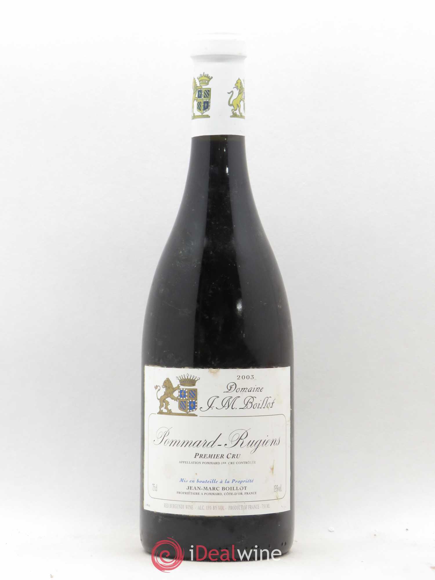 Pommard 1er Cru Rugiens Jean-Marc Boillot 2003 - Lot de 1 bouteille - 0