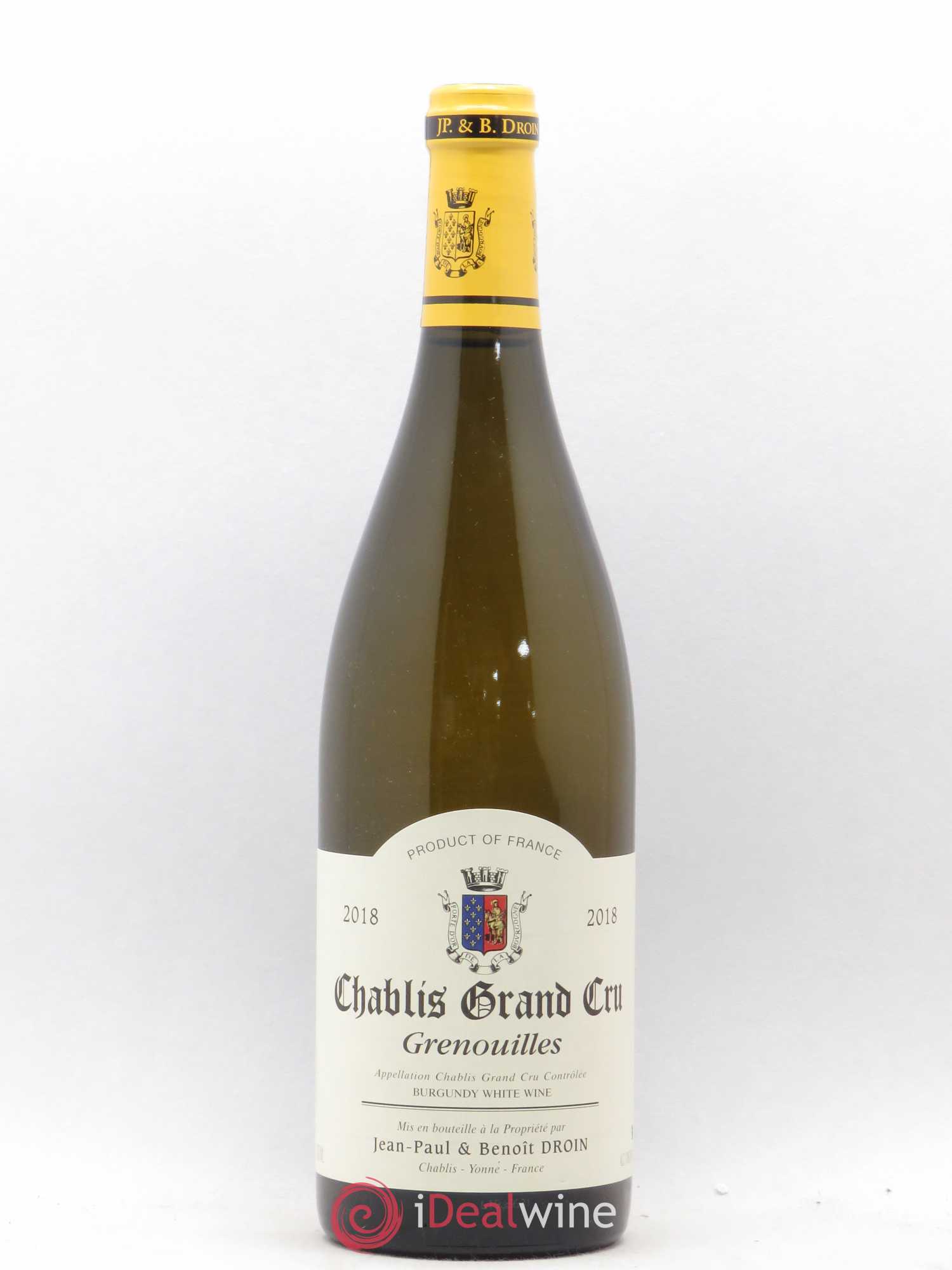 Chablis Grand Cru Grenouilles Jean-Paul & Benoît Droin (Domaine) 2018 - Lot de 1 bouteille - 0