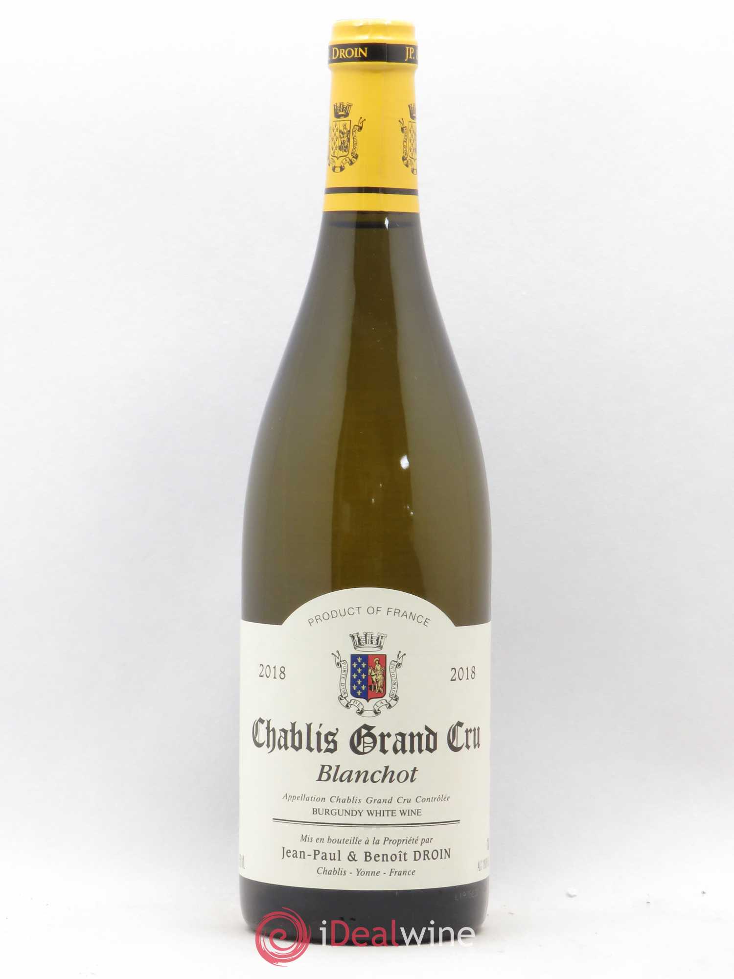 Chablis Grand Cru Blanchot Jean-Paul & Benoît Droin (Domaine) 2018 - Lot de 1 bouteille - 0