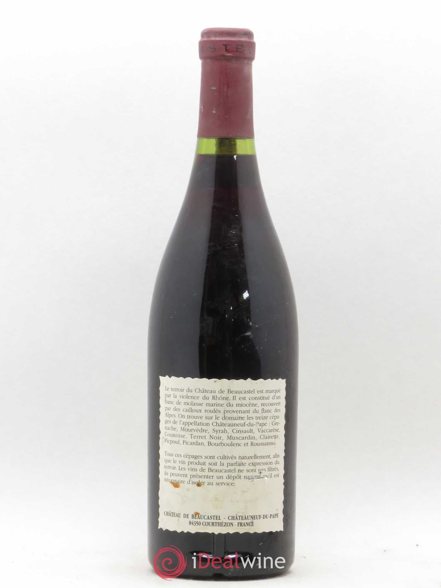 Châteauneuf-du-Pape Château de Beaucastel Famille Perrin 1990 - Lot de 1 bouteille - 1