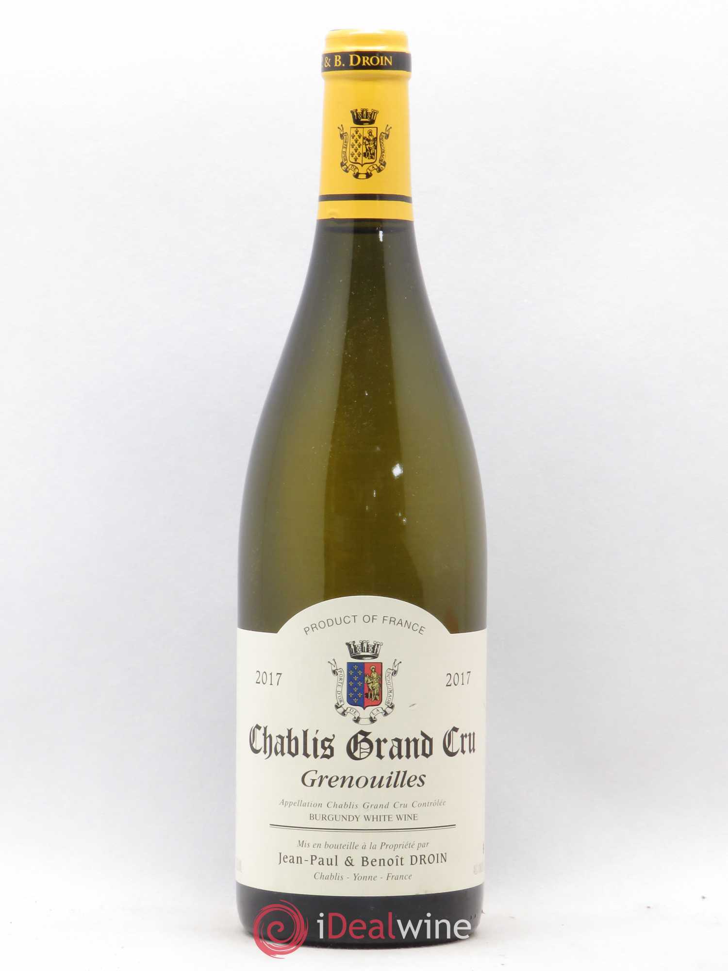 Chablis Grand Cru Grenouilles Jean-Paul & Benoît Droin (Domaine) 2017 - Lot de 1 bouteille - 0