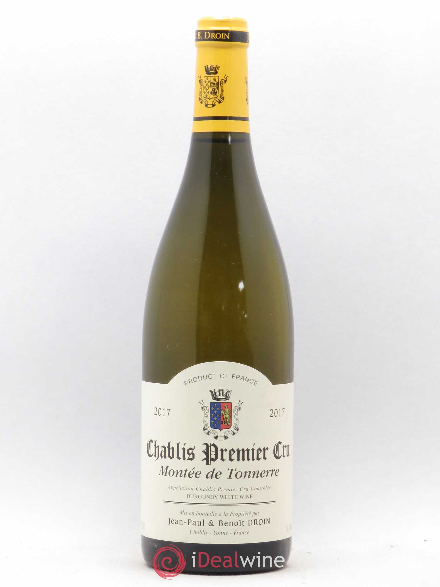 Chablis 1er Cru Montée de Tonnerre Jean-Paul & Benoît Droin (Domaine) 2017 - Lot de 1 bouteille - 0
