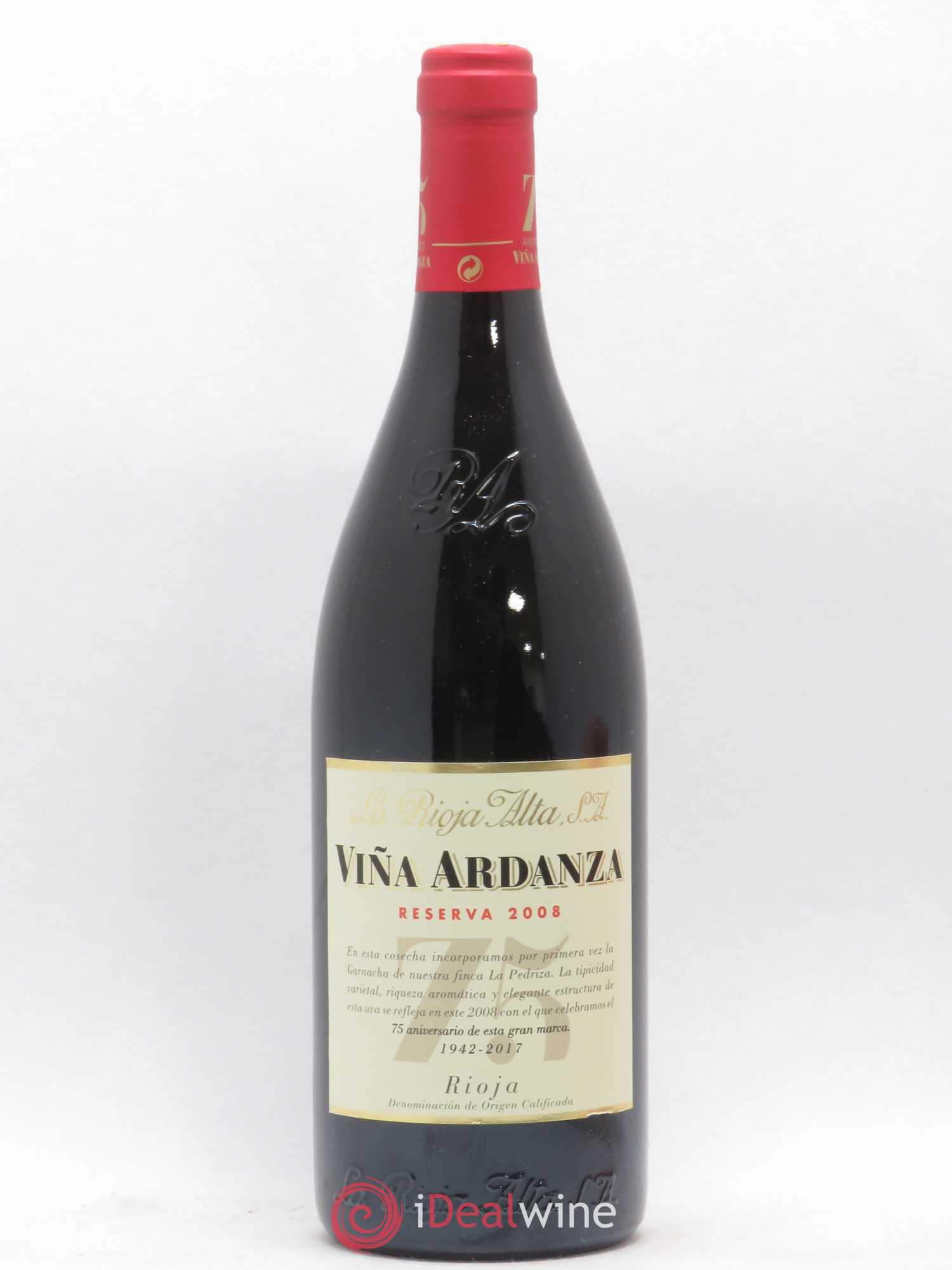 Rioja DOCA La Rioja Alta S.A. Viña Ardanza 2008 - Lot de 1 bouteille - 0
