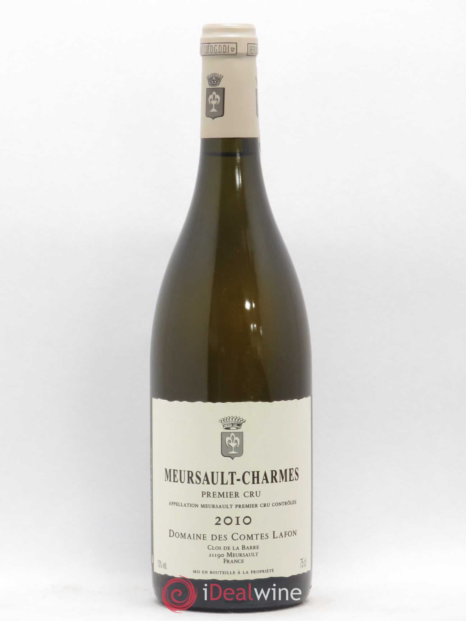 Meursault 1er Cru Charmes Comtes Lafon (Domaine des) 2010 - Lot de 1 bouteille - 0