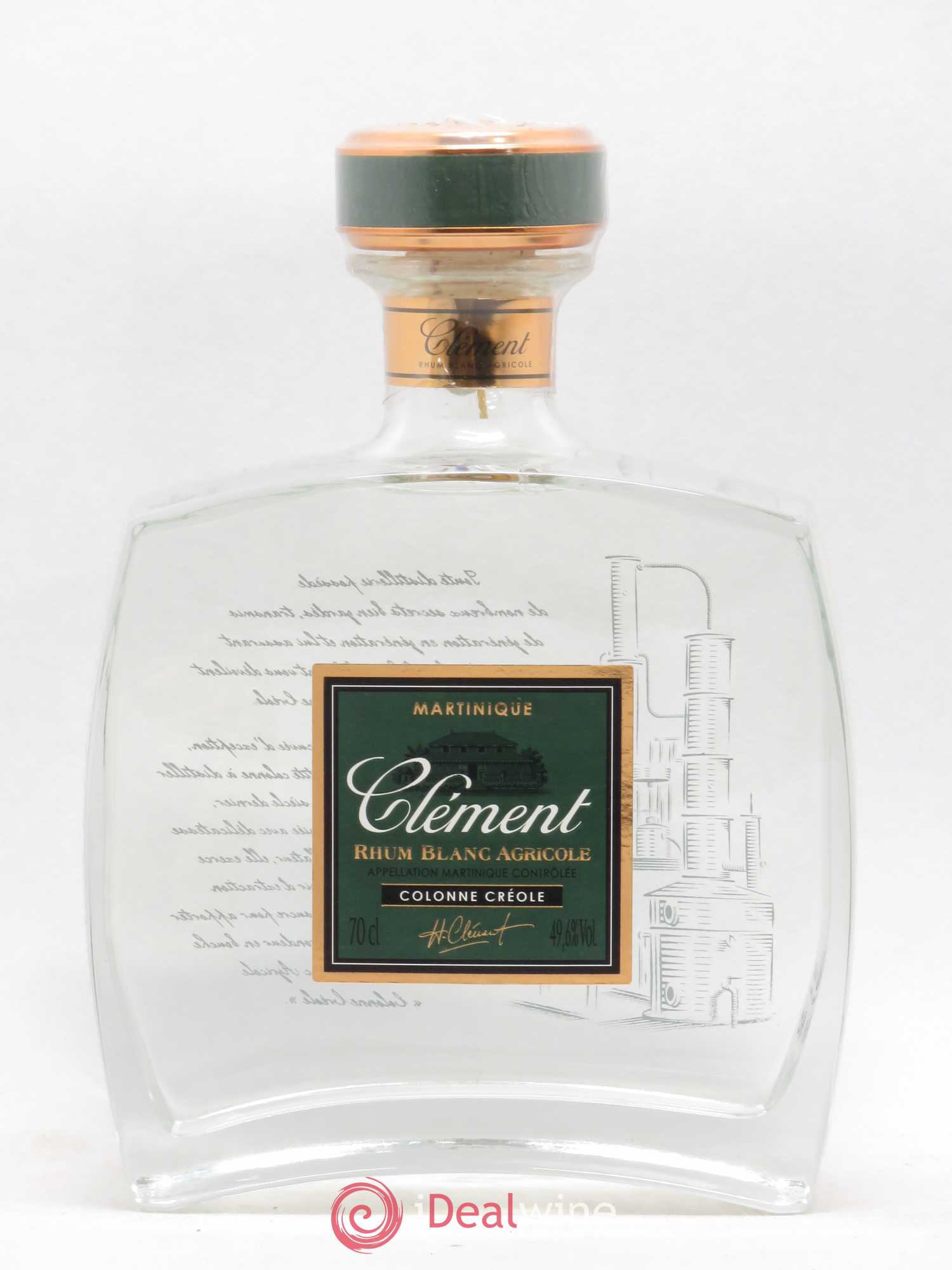 Rhum Blanc agricole Martinique Colonne Creole Clement - Posten von 1 Flasche - 0