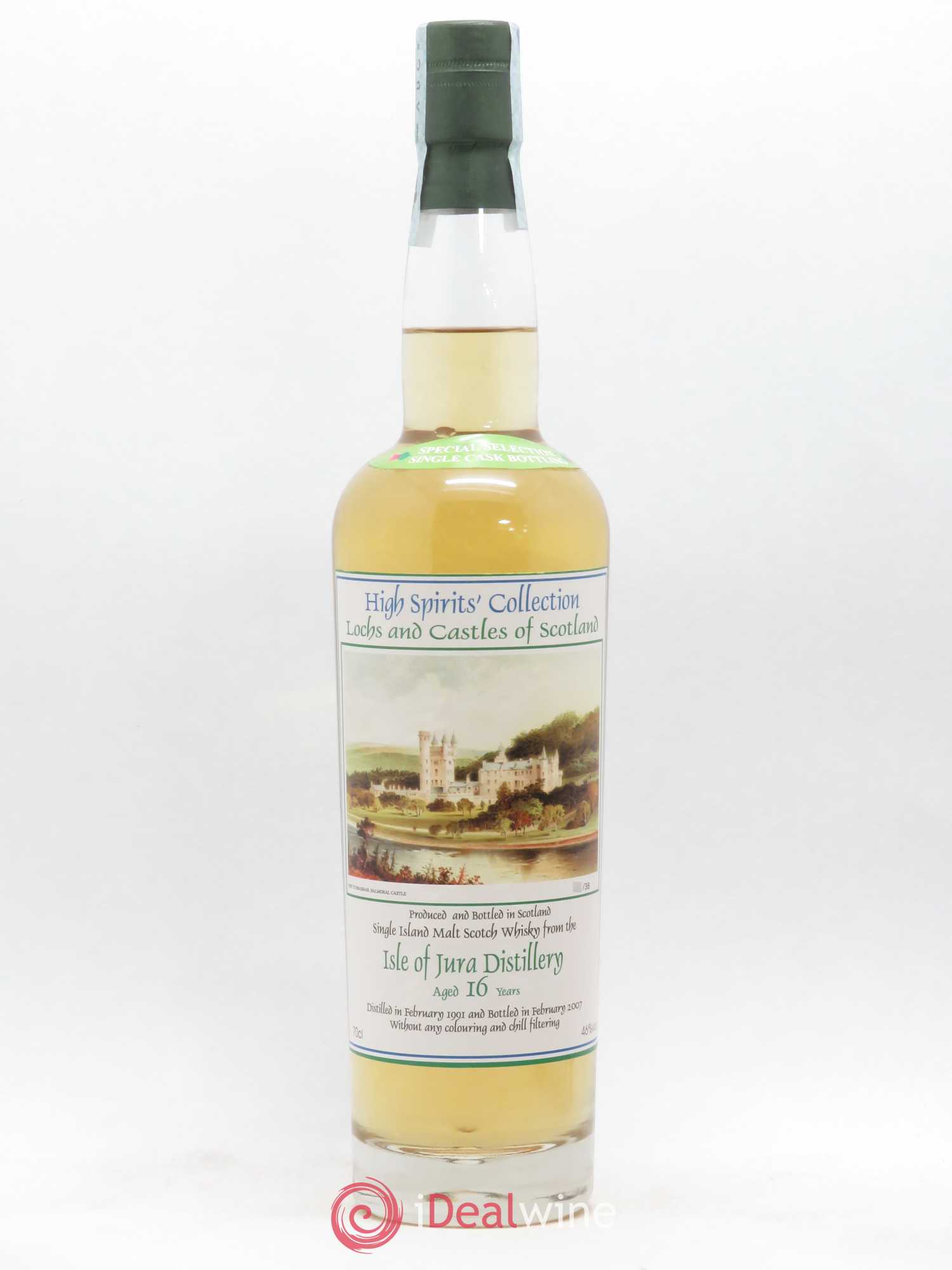 Whisky Islay Ecosse Jura 16 Years Old High Spirits Selection Lochs and Castles of Scotland 1991-2007 1991 - Posten von 1 Flasche - 0