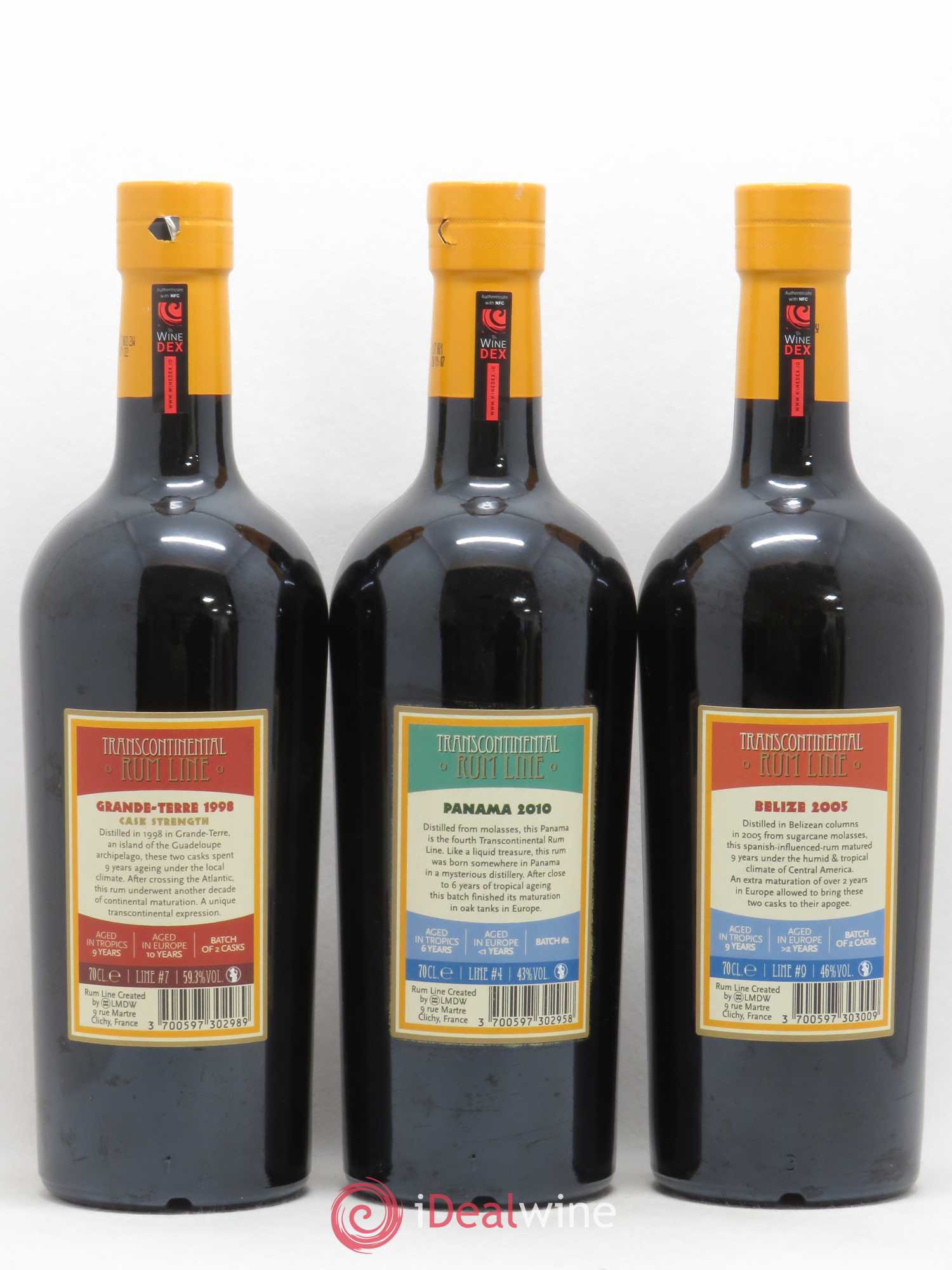 Rhum Panama 2010 43° MysteriousDistillery-GrandeTerre 1998 53% 59.3° Le Moule-Guadeloupe 2014 43° BMDistillery-Barbados 2006 57° Foursquare-Belize 2005 46° TravellersLiquors-JamaicaWP 2013 57° LluidasVale - Lot of 6 bottles - 4