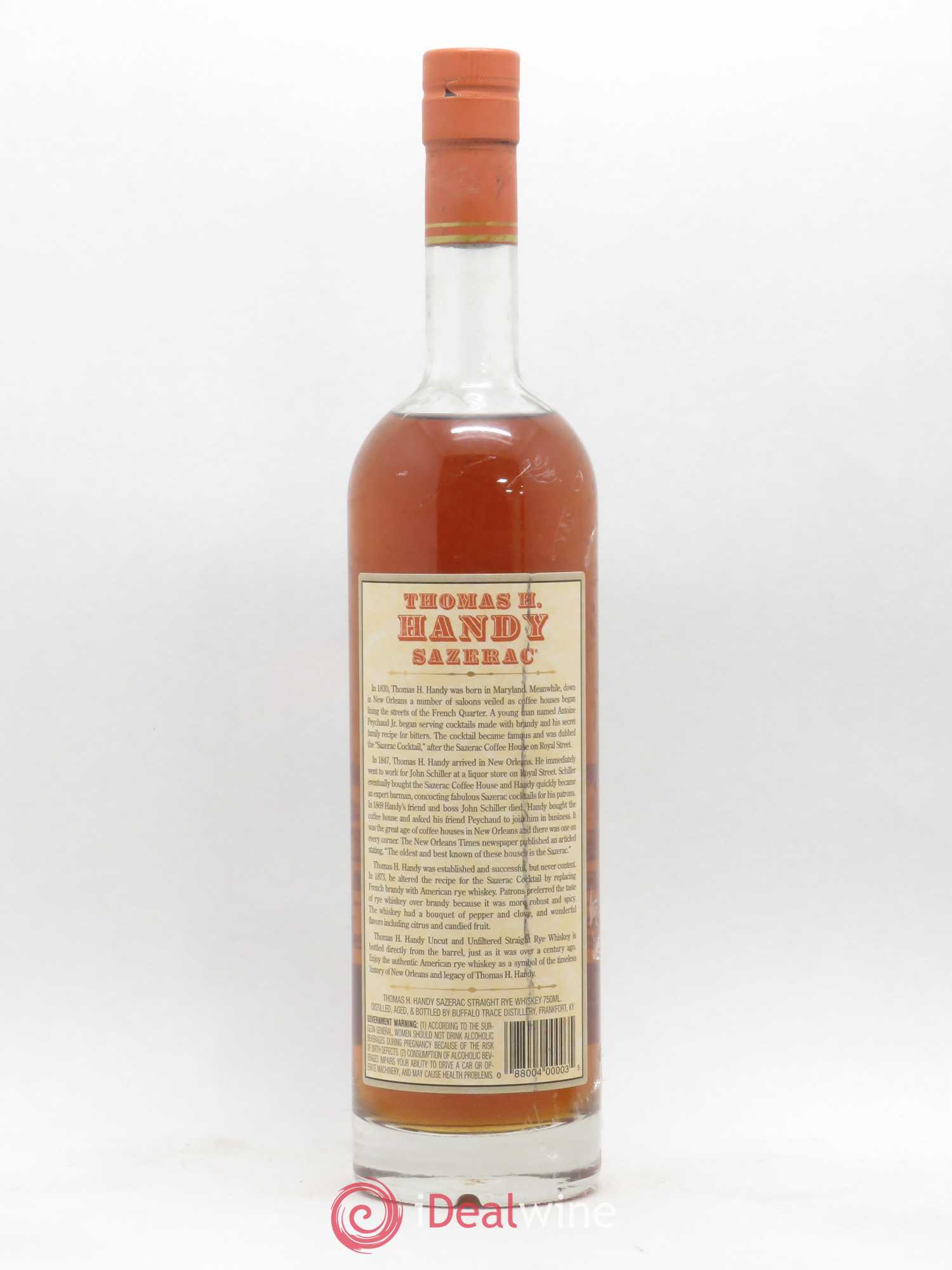 Whisky Kentucky Straight Rye Whiskey USA Thomas H Handy Sazerac barrel 129.2 Proof - Lot de 1 bouteille - 1