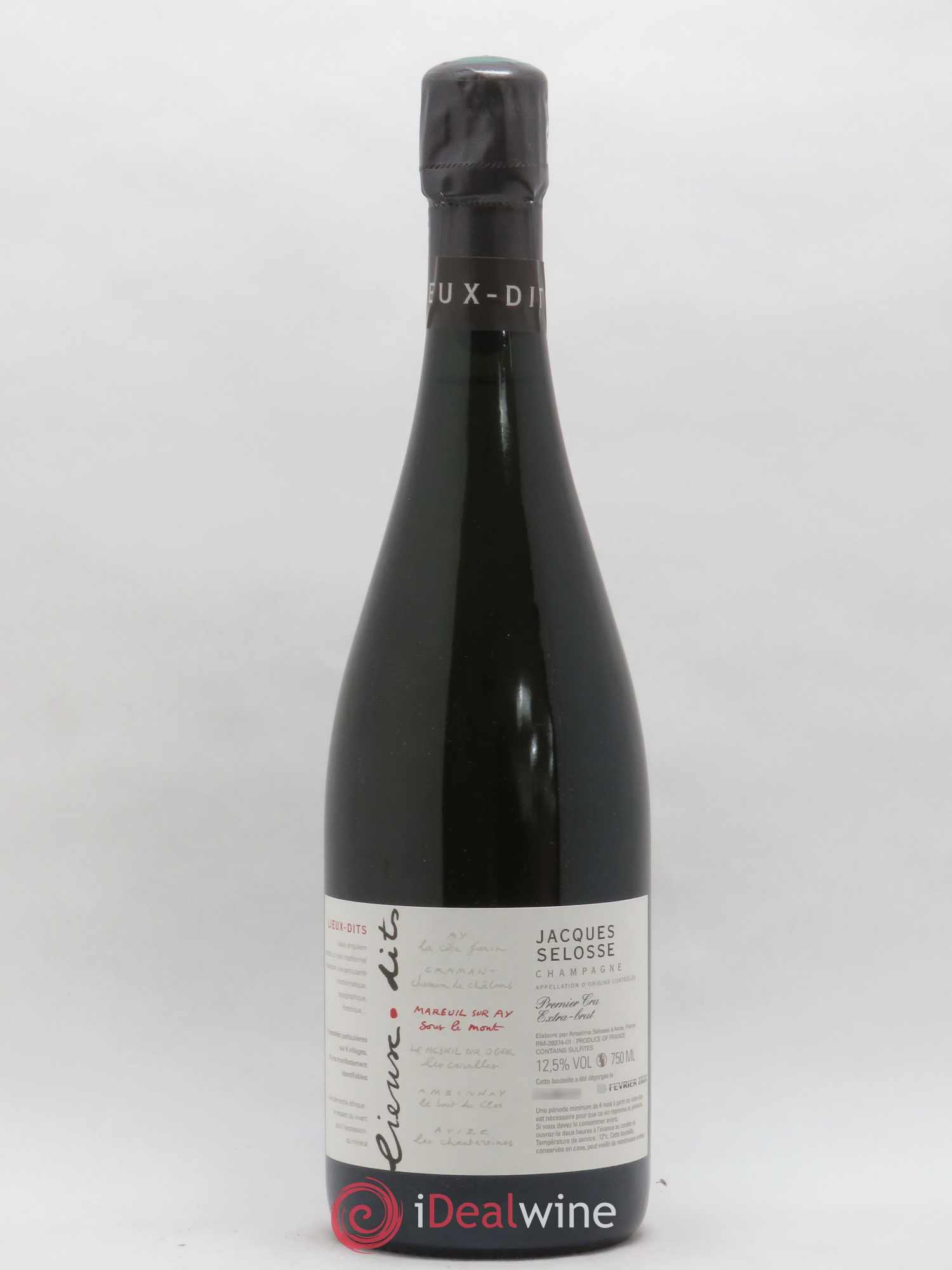 Mareuil sur Ay Sous le Mont Extra-Brut Jacques Selosse - Lot de 1 bouteille - 0