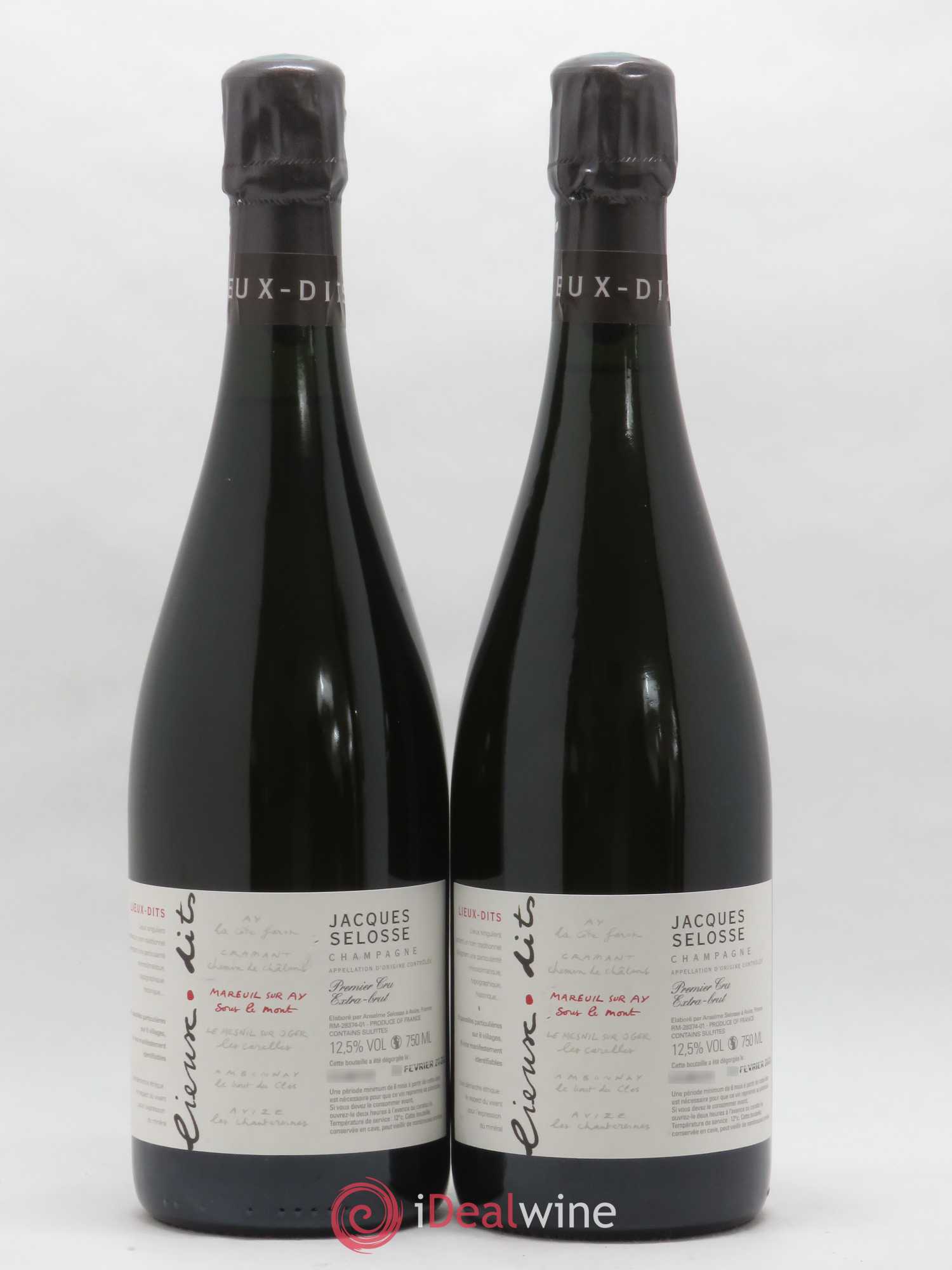 Mareuil sur Ay Sous le Mont Extra-Brut Jacques Selosse - Lot de 2 bouteilles - 0