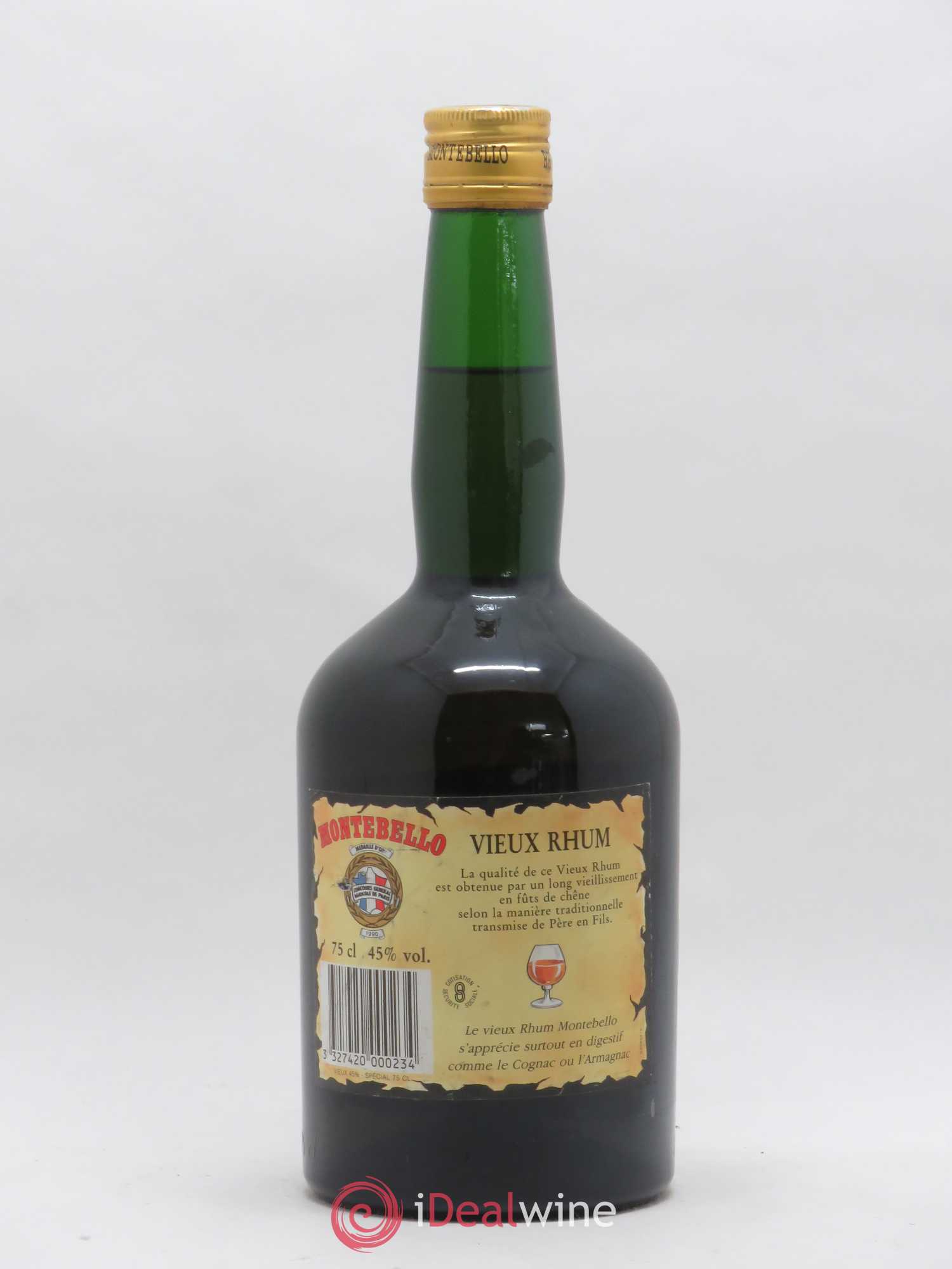 Rhum Guadeloupe Montebello Millésimé 45° 1982 - Posten von 1 Flasche - 1