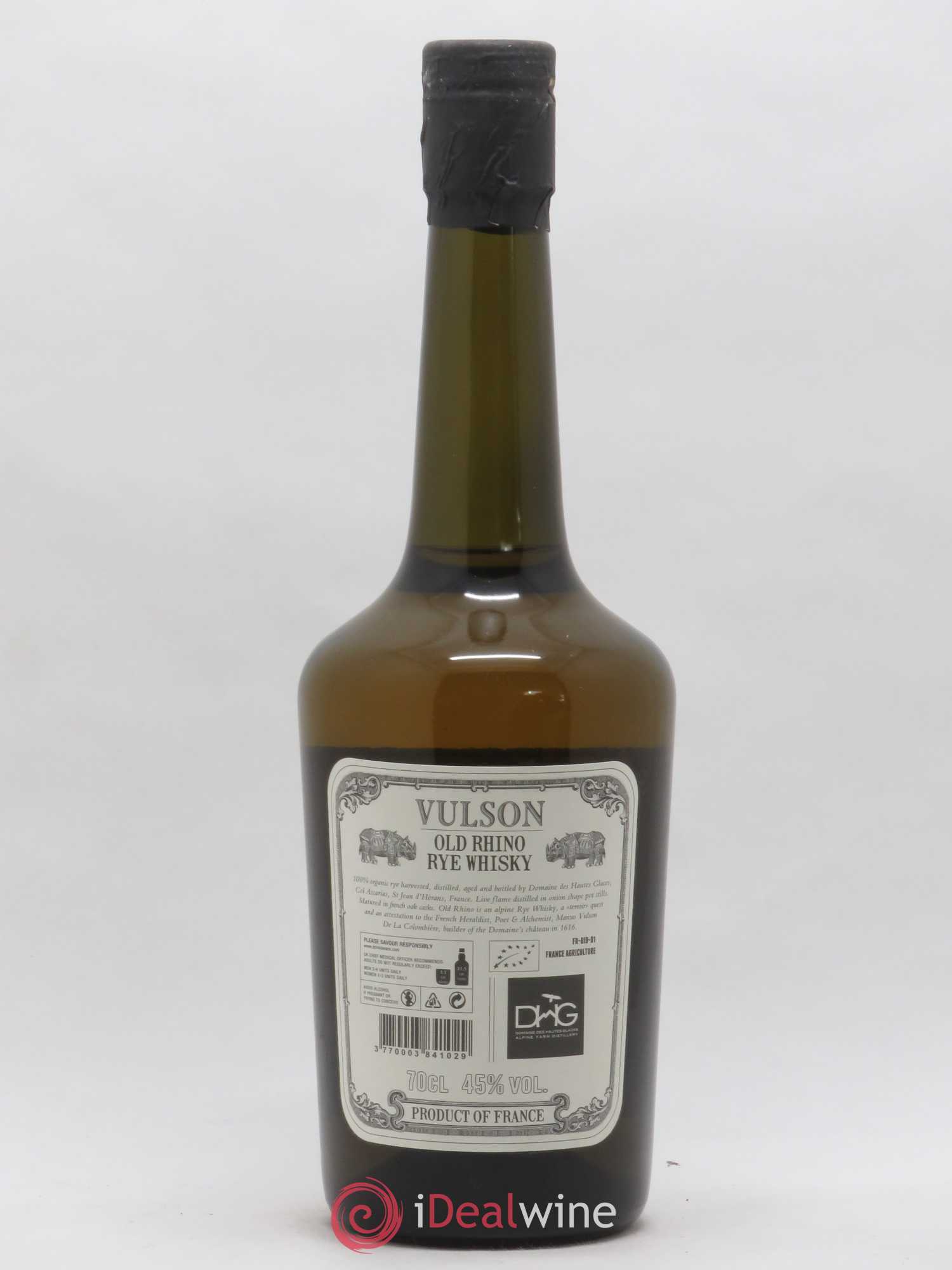 Whisky Domaine Des Hautes Glaces Rye Whiskey Vulson Old Rhino - Posten von 1 Flasche - 1