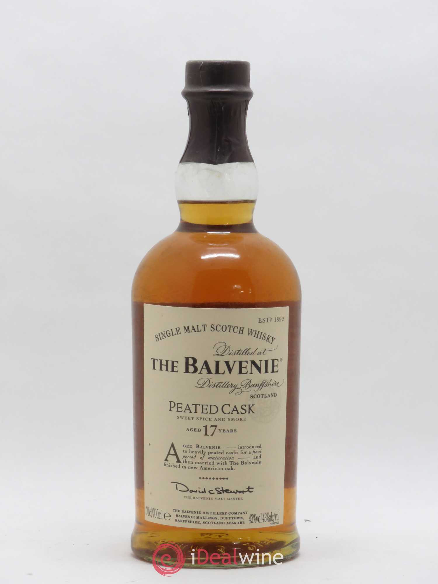 Whisky Ecosse Speyside The Balvenie 17 Ans The Peated Cask Edition Limitée 50 Exemplaires - Lot de 1 bouteille - 1