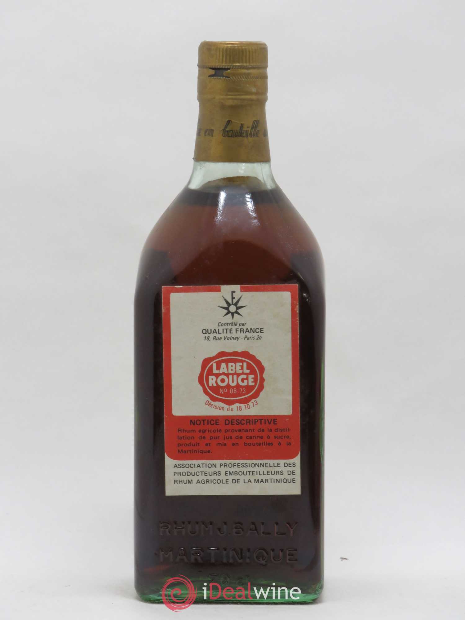 Rhum Martinique Bally Rhum Vieux Agricole Millésimé 1970 - Lot de 1 bouteille - 1