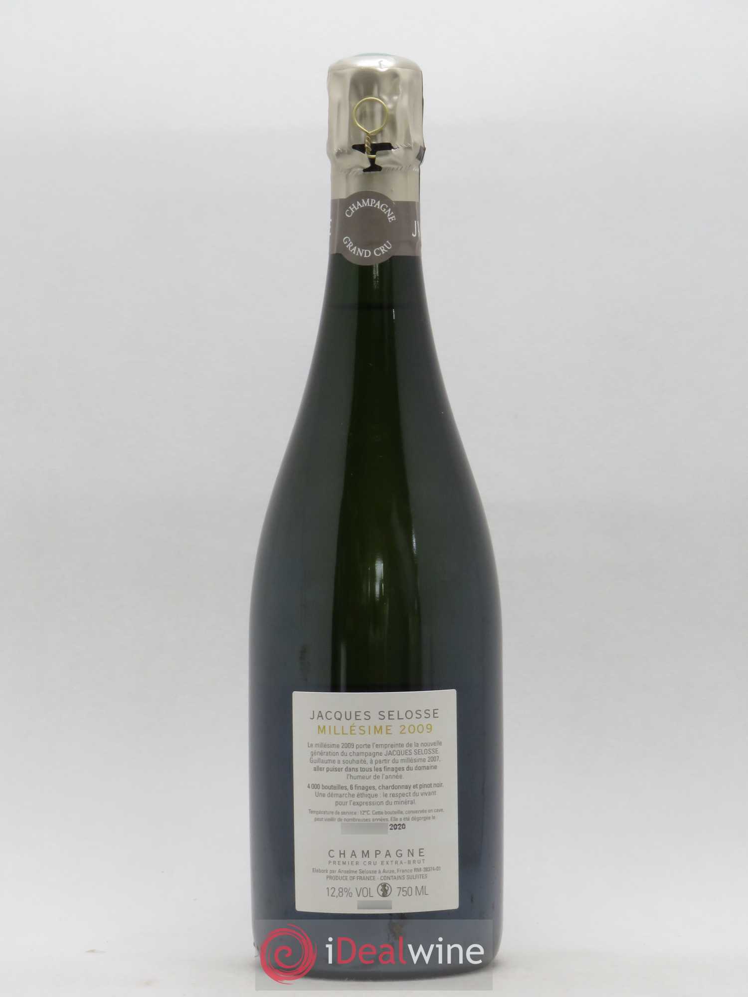 1er Cru Millésimé Extra-Brut Jacques Selosse 2009 - Lot of 1 bottle - 1