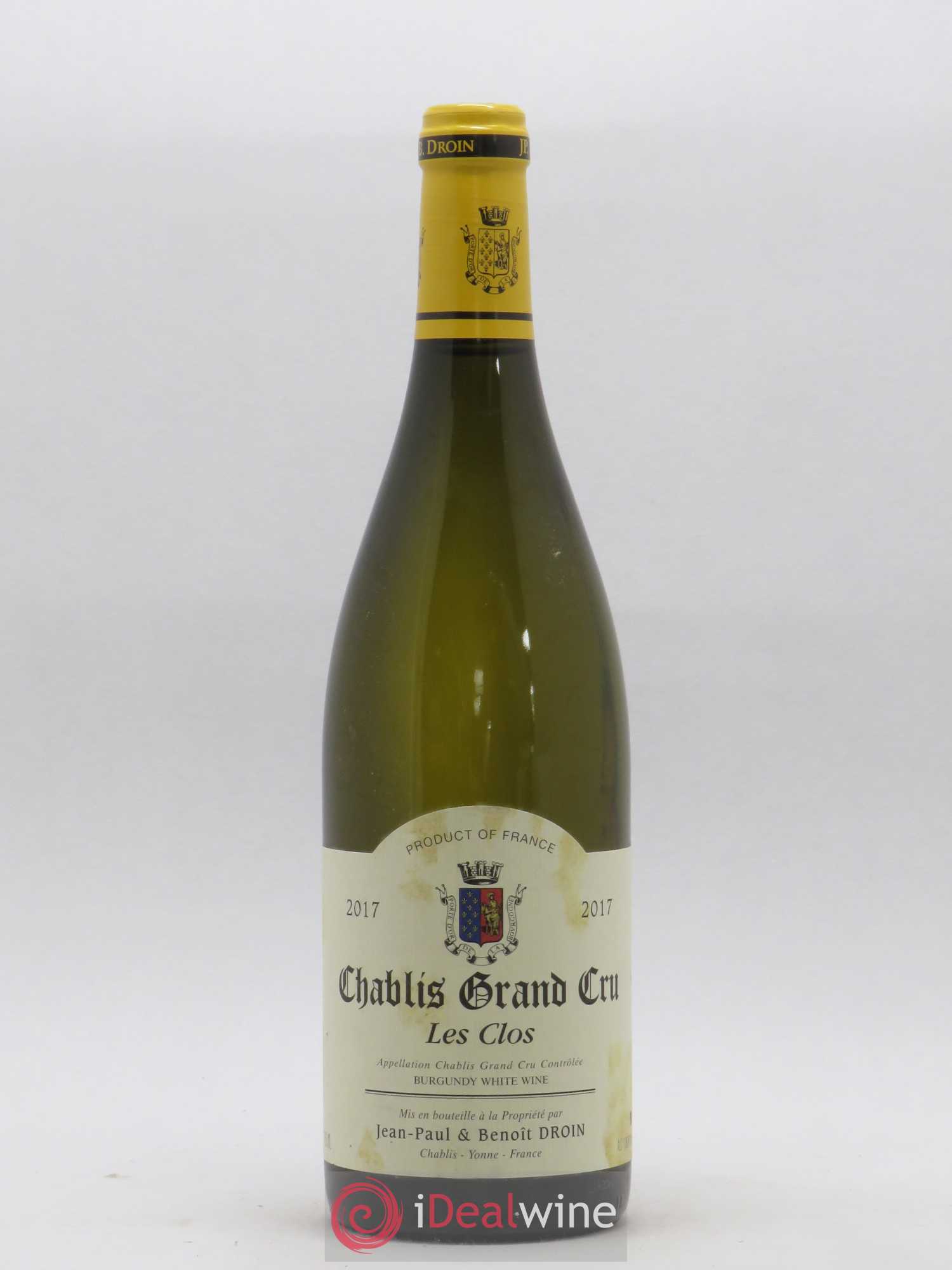 Chablis Grand Cru Les Clos Jean-Paul & Benoît Droin (Domaine) 2017 - Lot de 1 bouteille - 0