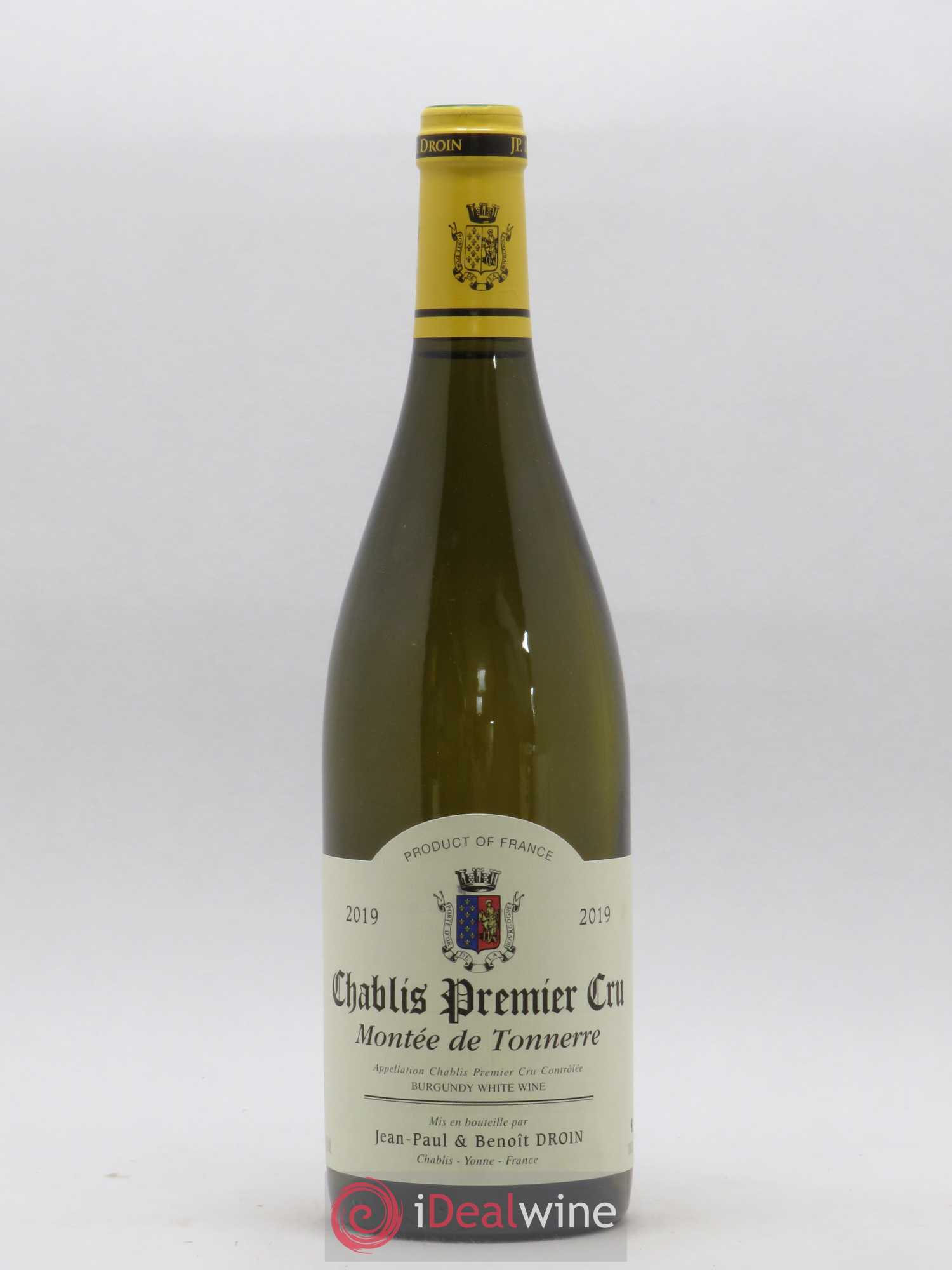 Chablis 1er Cru Montée de Tonnerre Jean-Paul & Benoît Droin (Domaine) 2019 - Lot de 1 bouteille - 0