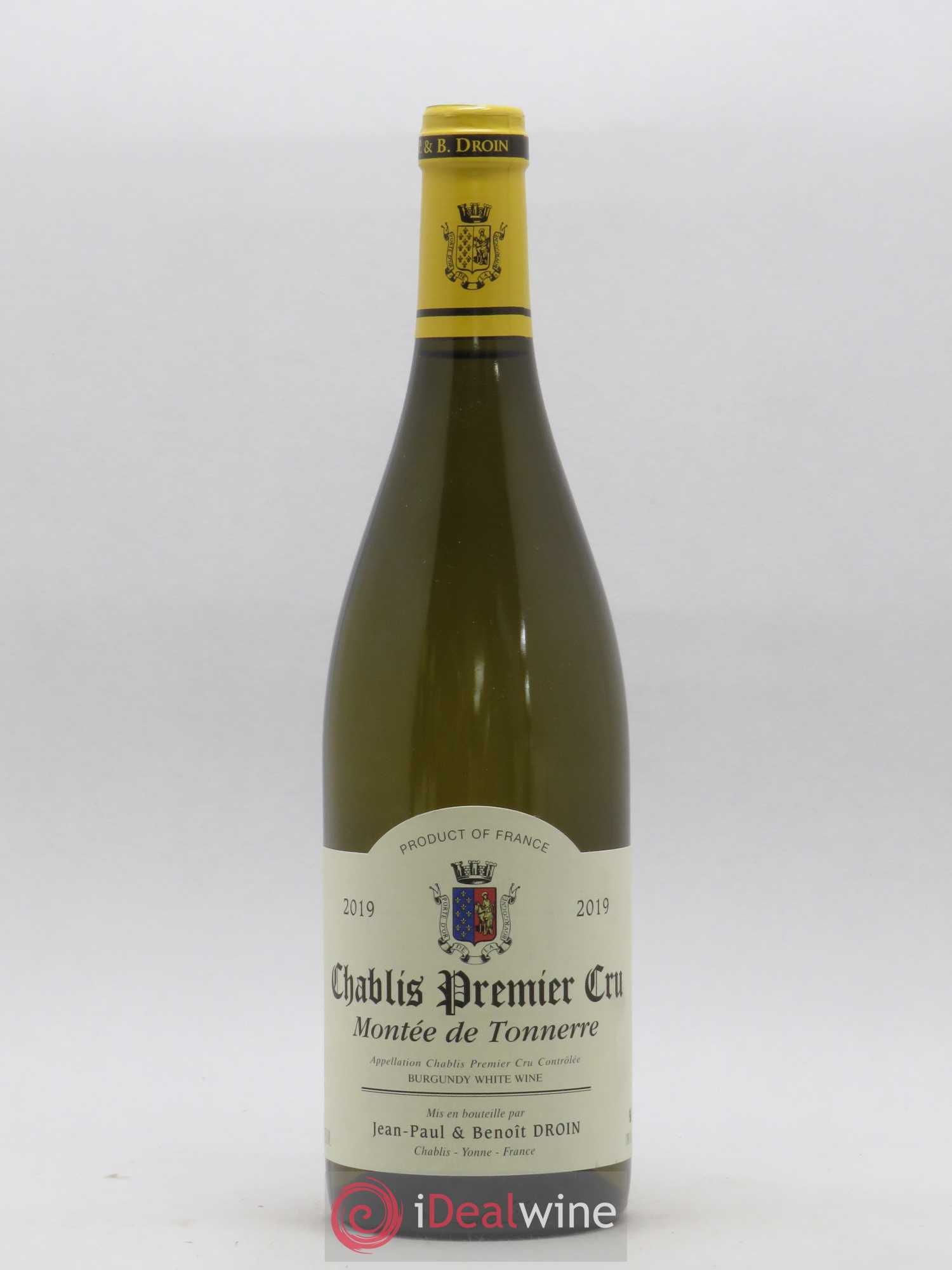 Chablis 1er Cru Montée de Tonnerre Jean-Paul & Benoît Droin (Domaine) 2019 - Lot de 1 bouteille - 0