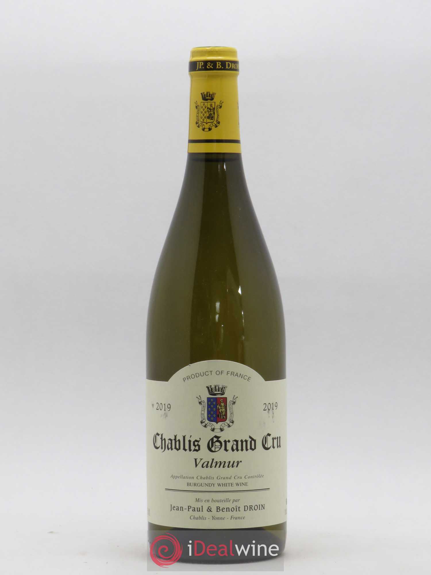 Chablis Grand Cru Valmur Jean-Paul & Benoît Droin (Domaine) 2019 - Lot de 1 bouteille - 0