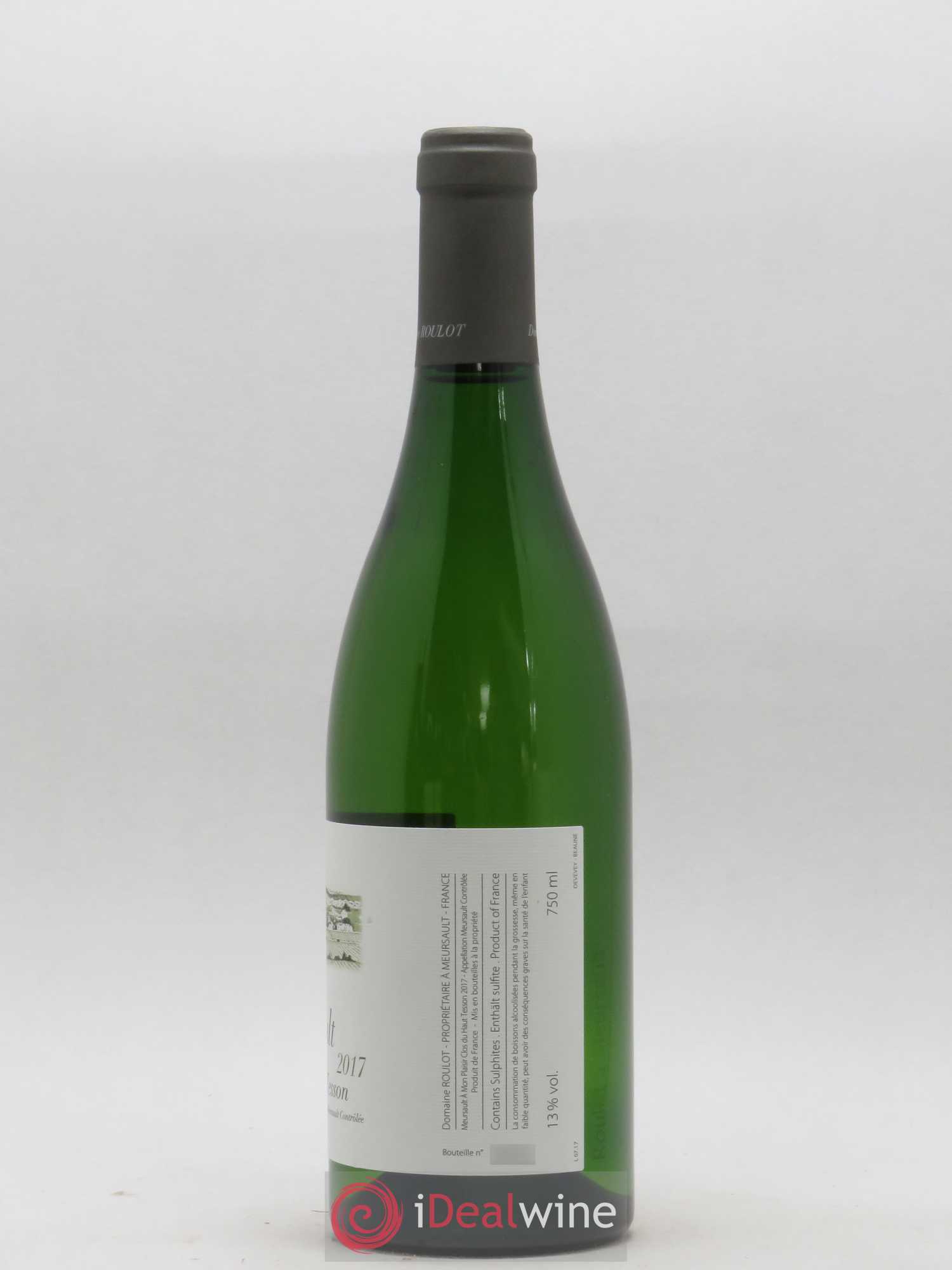 Meursault A mon plaisir Clos du Haut Tesson Roulot (Domaine) 2017 - Lot de 1 bouteille - 1