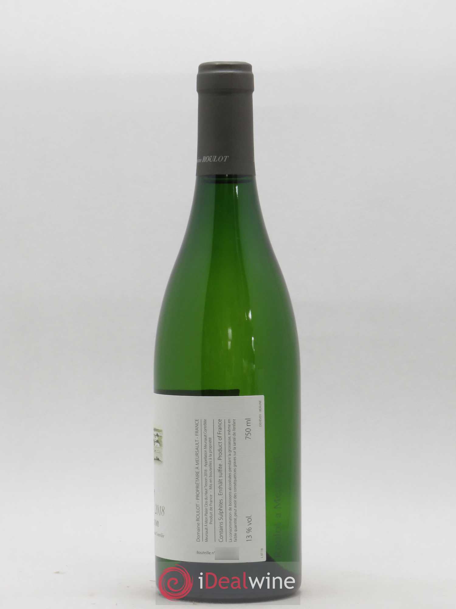 Meursault A mon plaisir Clos du Haut Tesson Roulot (Domaine) 2018 - Lot de 1 bouteille - 1