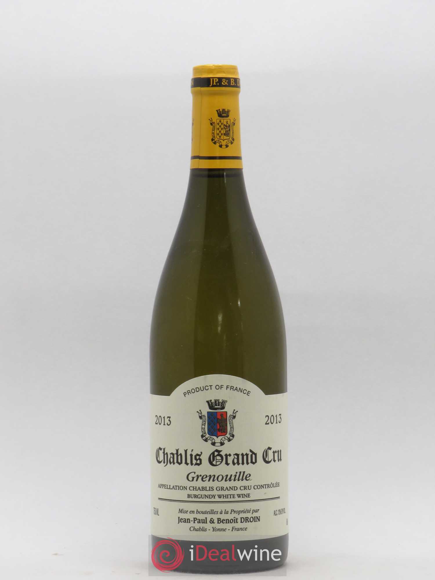 Chablis Grand Cru Grenouilles Jean-Paul & Benoît Droin (Domaine) 2013 - Lot de 1 bouteille - 0