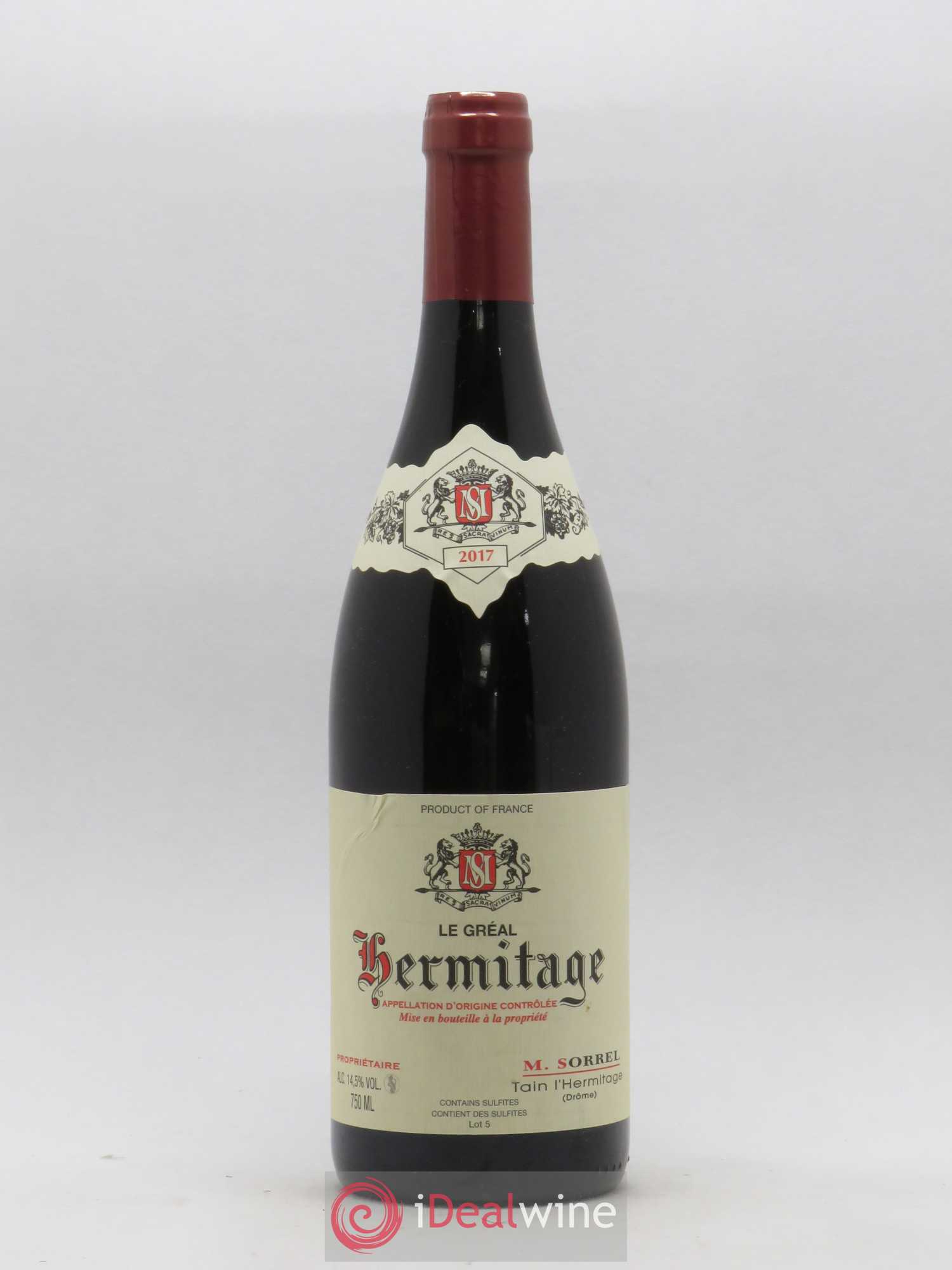 Hermitage Le Gréal Marc Sorrel 2017 - Lot de 1 bouteille - 0