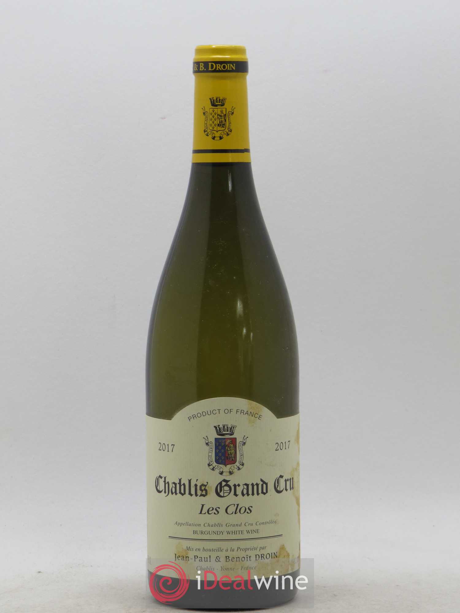Chablis Grand Cru Les Clos Jean-Paul & Benoît Droin (Domaine) 2017 - Lot de 1 bouteille - 0