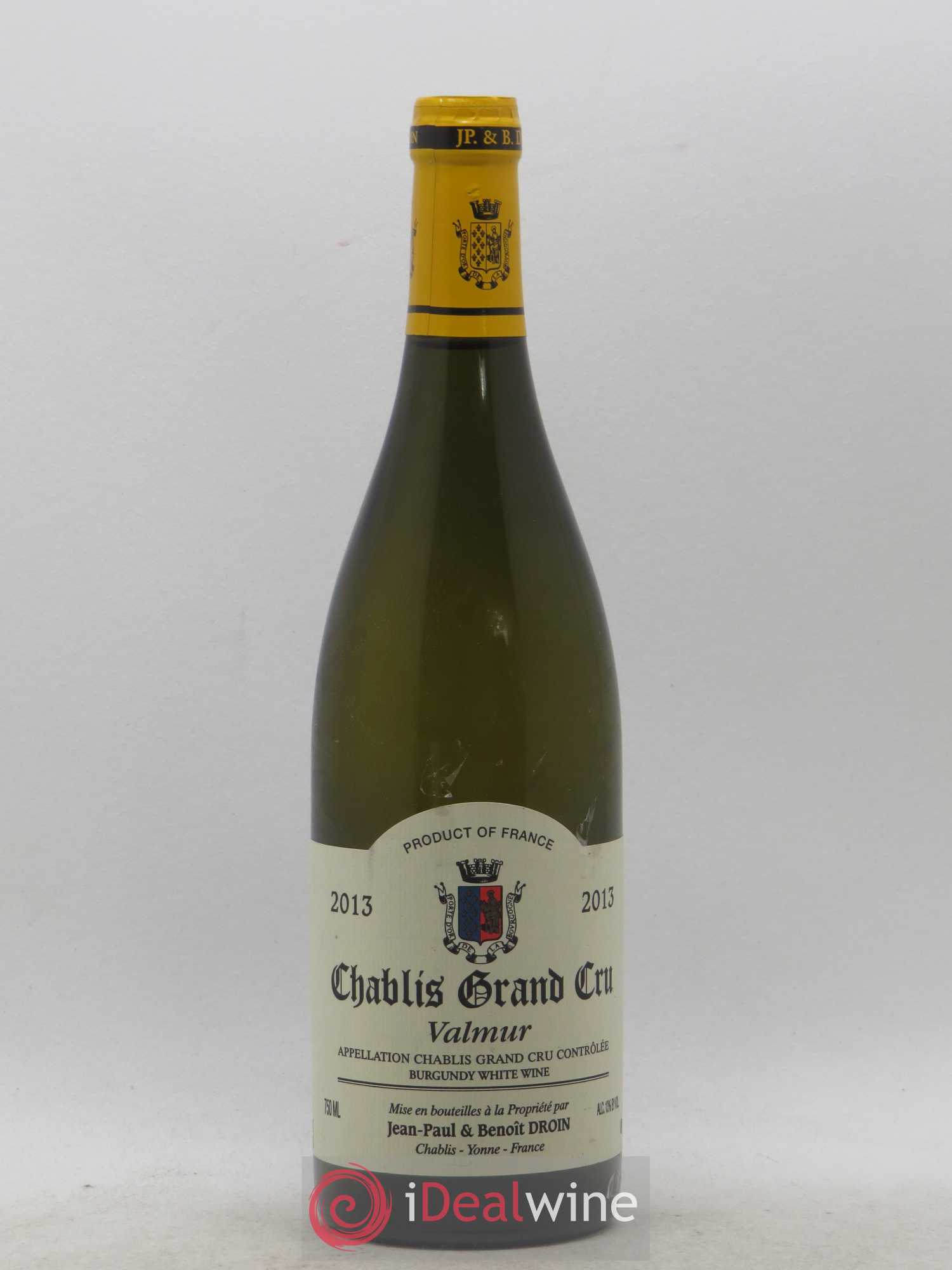 Chablis Grand Cru Valmur Jean-Paul & Benoît Droin (Domaine) 2013 - Lot de 1 bouteille - 0