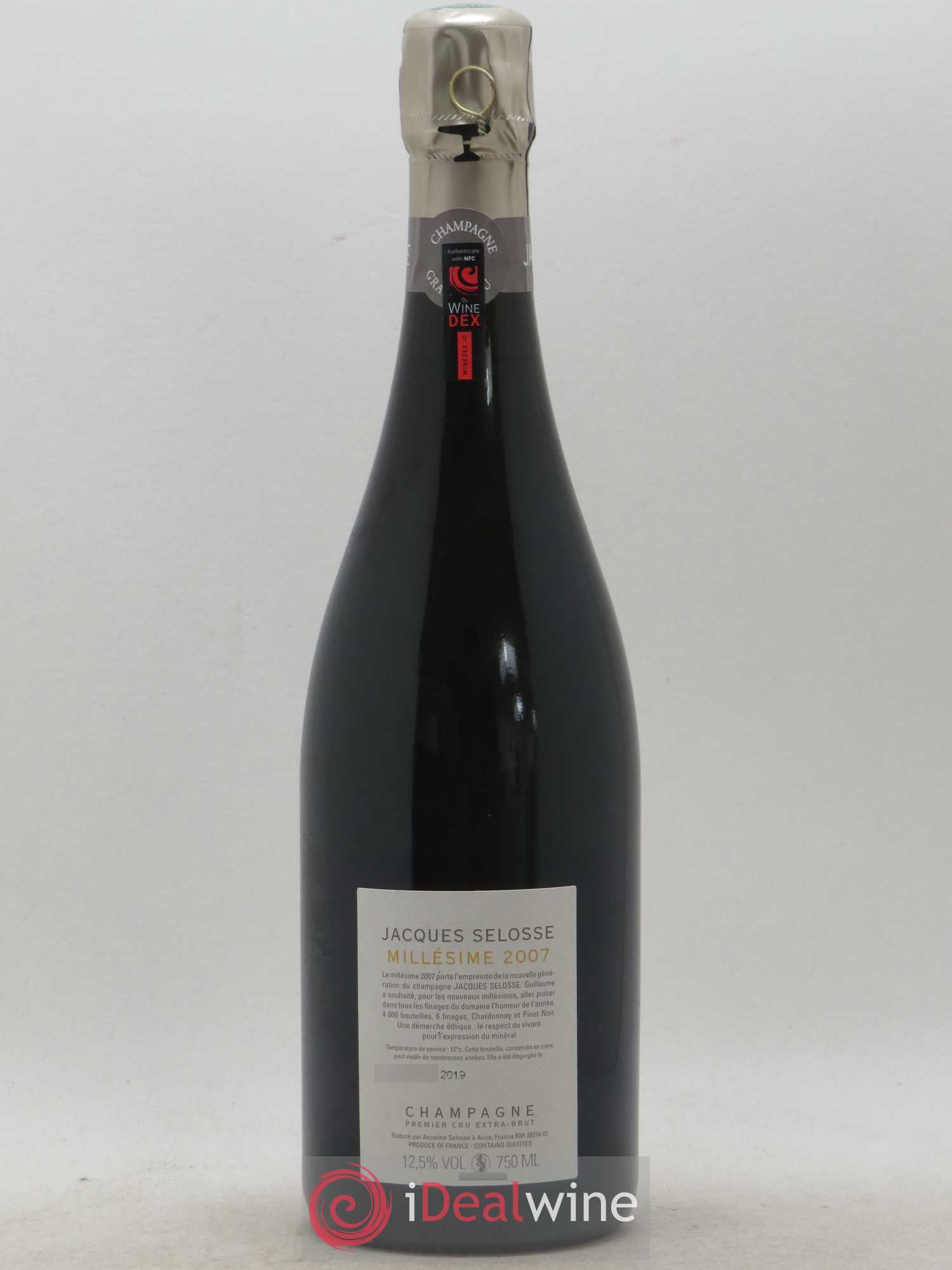 1er Cru Millésimé Extra-Brut Jacques Selosse 2007 - Lot de 1 bouteille - 1