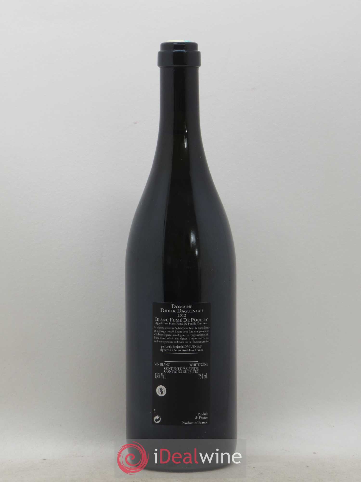 Vin de France (anciennement Pouilly-Fumé) Silex Dagueneau (Domaine Didier - Louis-Benjamin) 2012 - Lot de 1 bouteille - 1