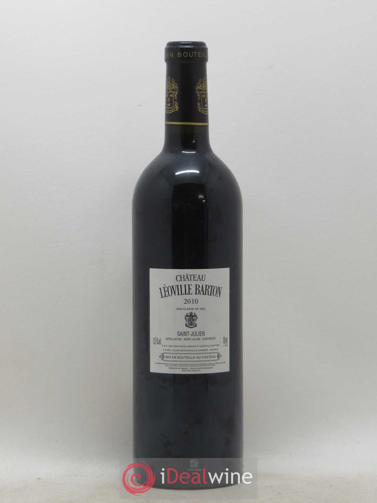 Château Léoville Barton 2ème Grand Cru Classé 2010 - Lot de 1 bouteille - 1
