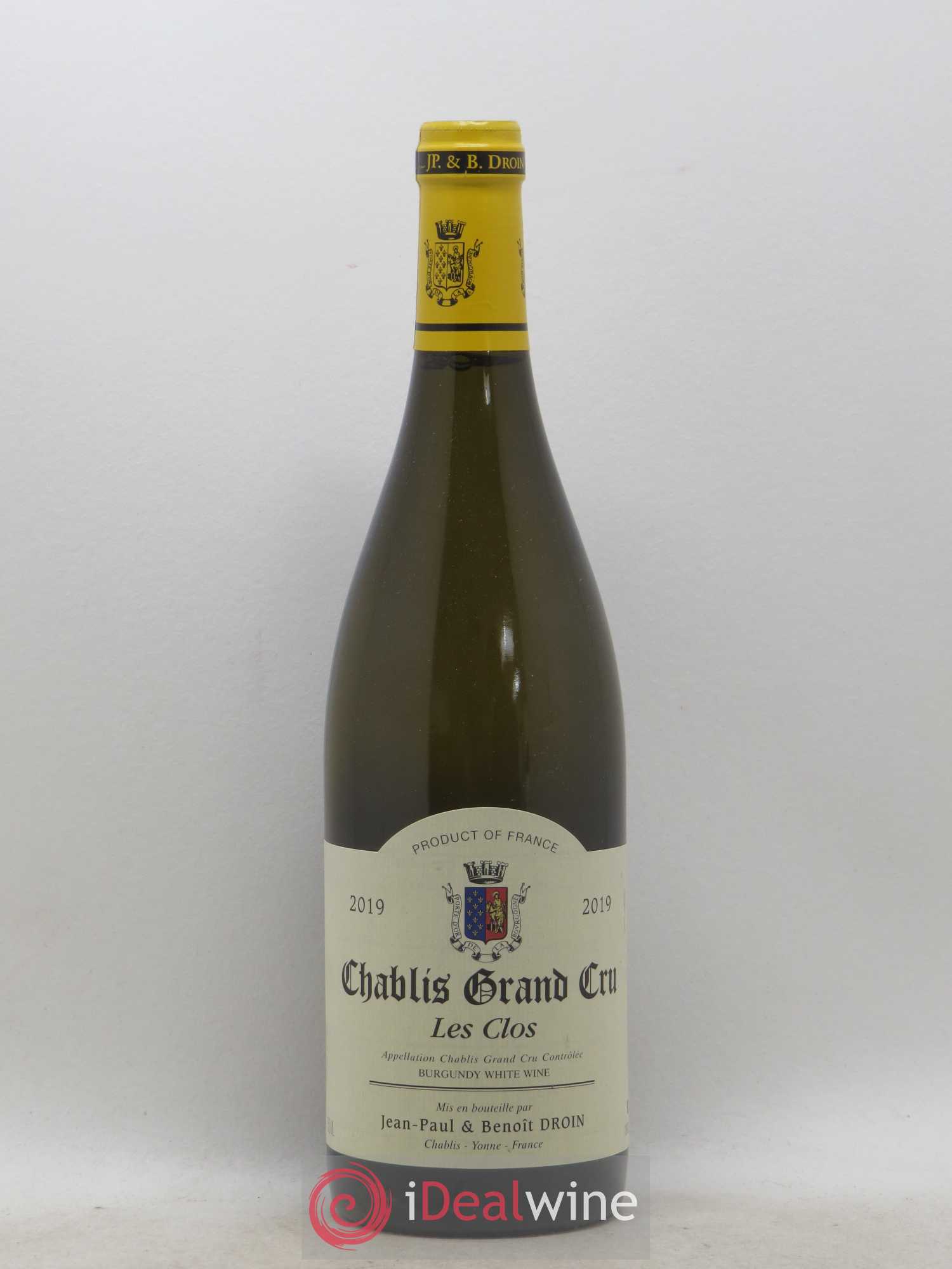 Chablis Grand Cru Les Clos Jean-Paul & Benoît Droin (Domaine) 2019 - Lot de 1 bouteille - 0